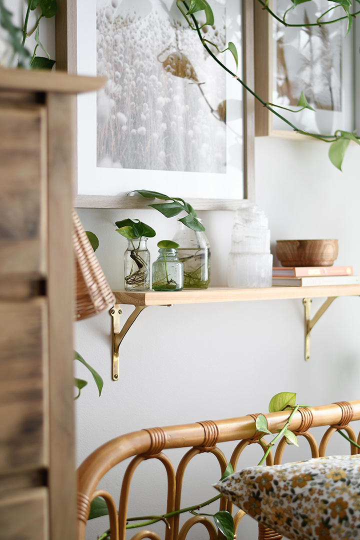 11. Make a Narrow Wooden Shelf Feel Light and Useful