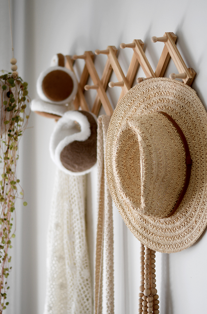 18. Turn a Wooden Peg Rack Into a Texture Display