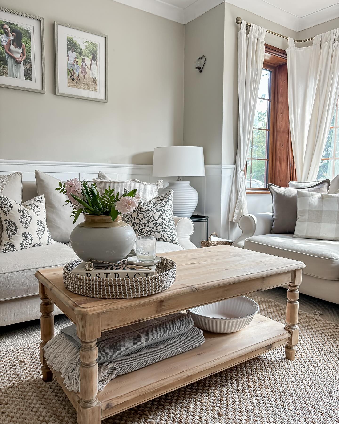 5. Store Folded Throws Beneath the Coffee Table
