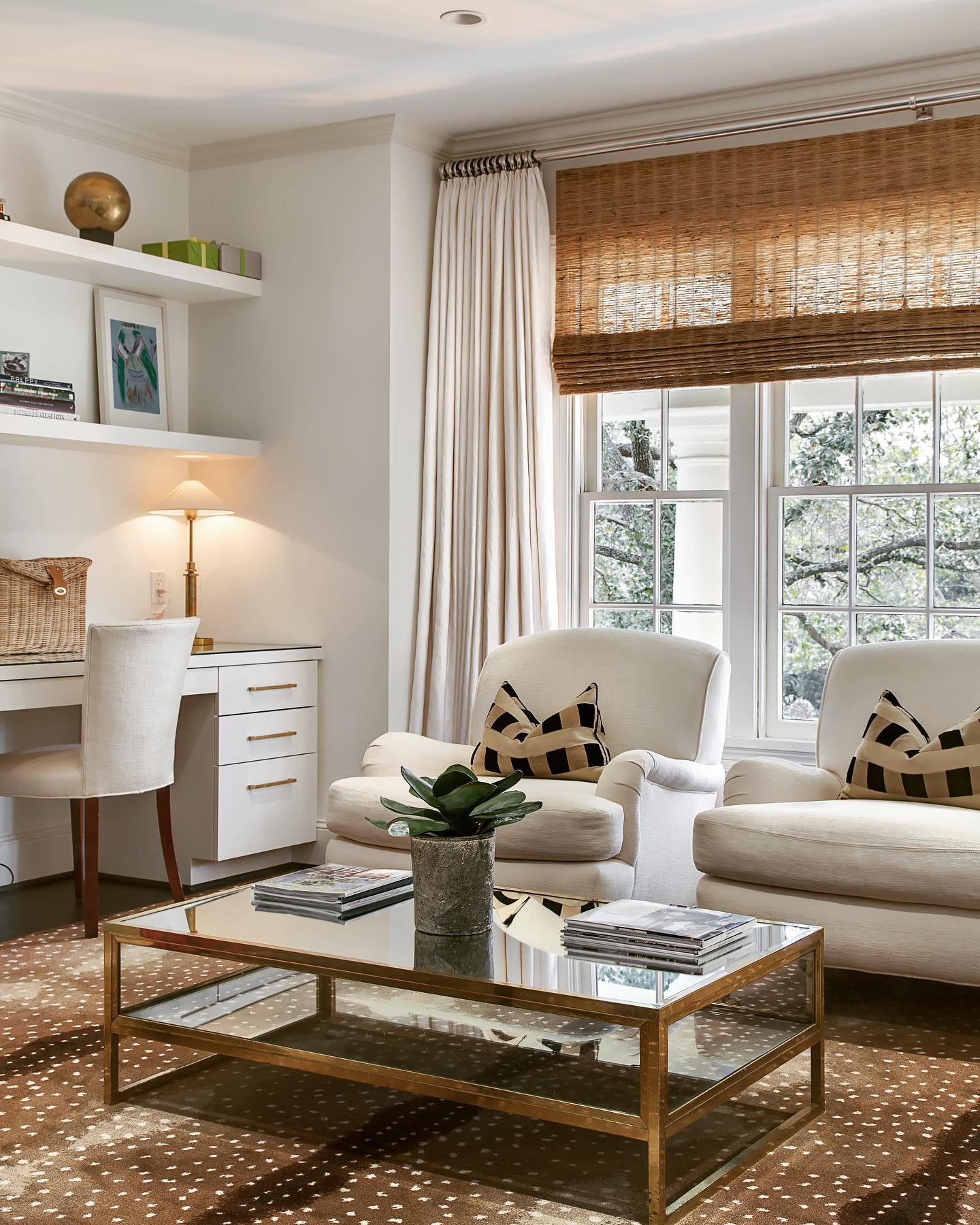 9. Pair a Built-In Workstation With Conversation Chairs