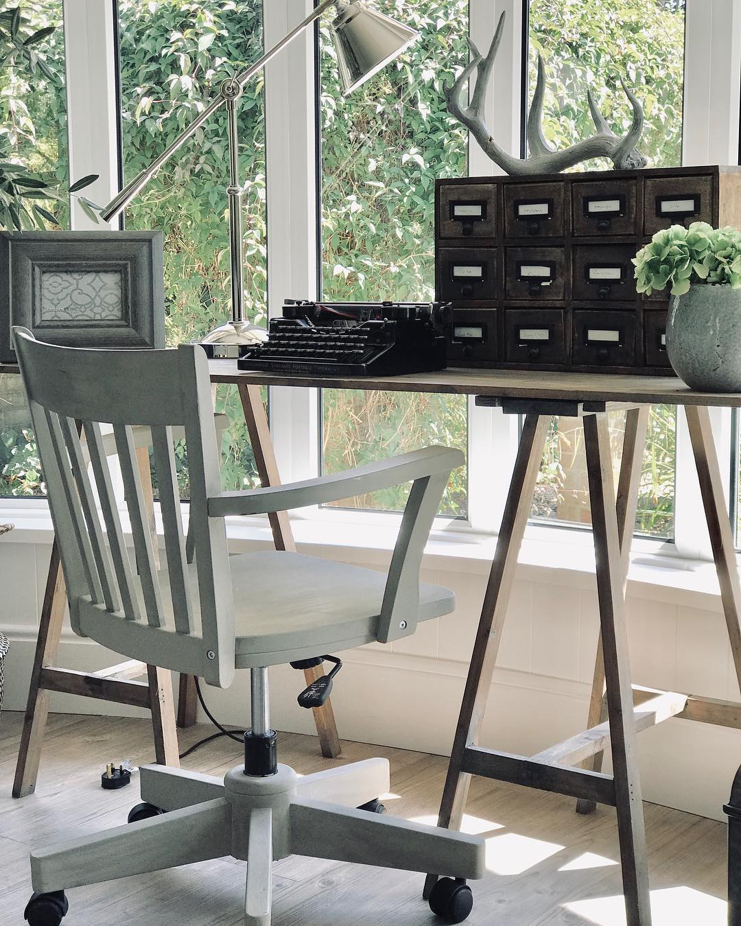 15. Give a Window Desk Some Vintage Character