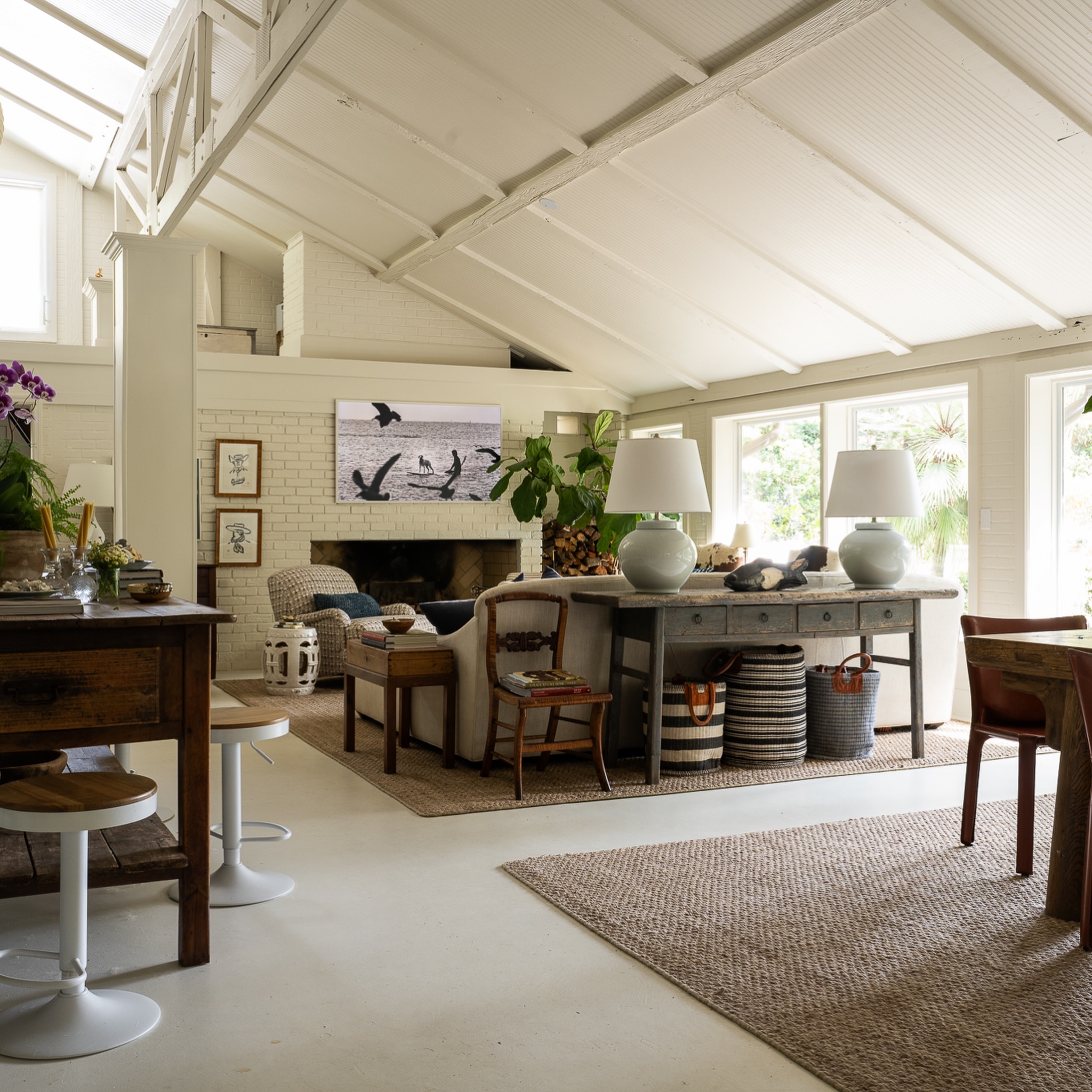 8. Anchor a Vaulted Room With Low Furniture