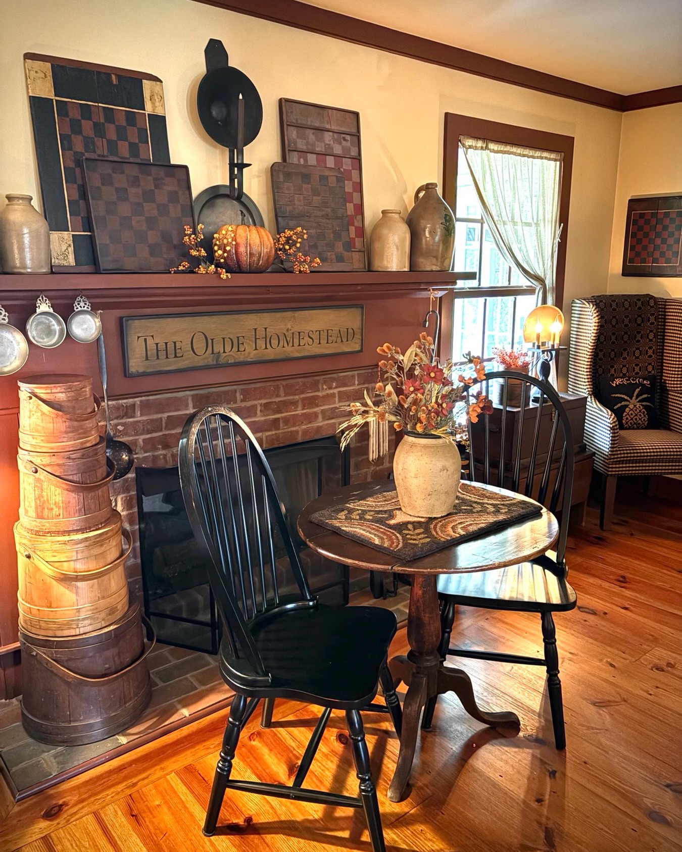 3. Layer Checkerboards Along a Painted Mantel