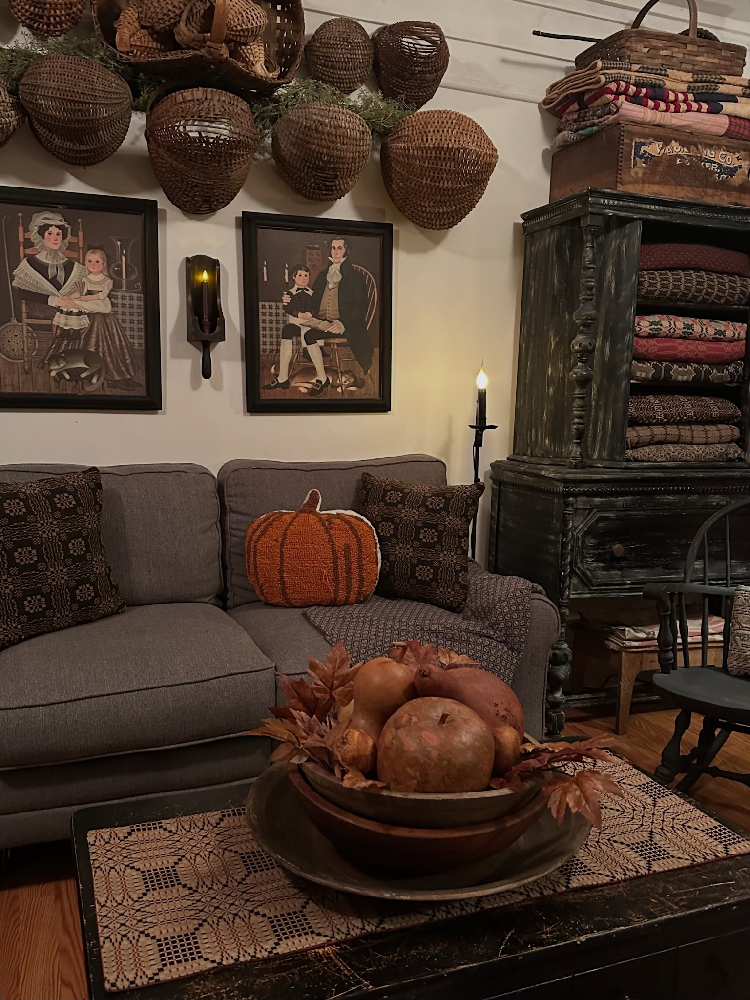 9. Pair High Baskets with Textile Storage
