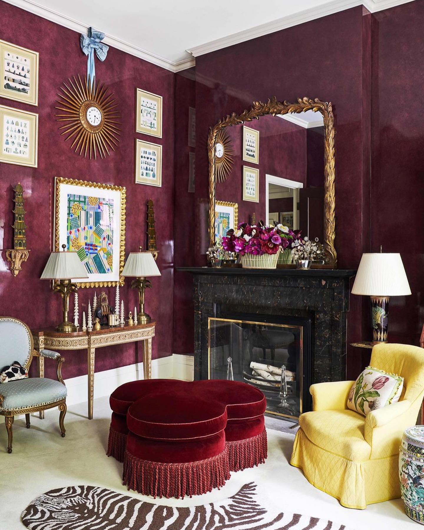 5. Pair Glossy Aubergine with Antique Gold