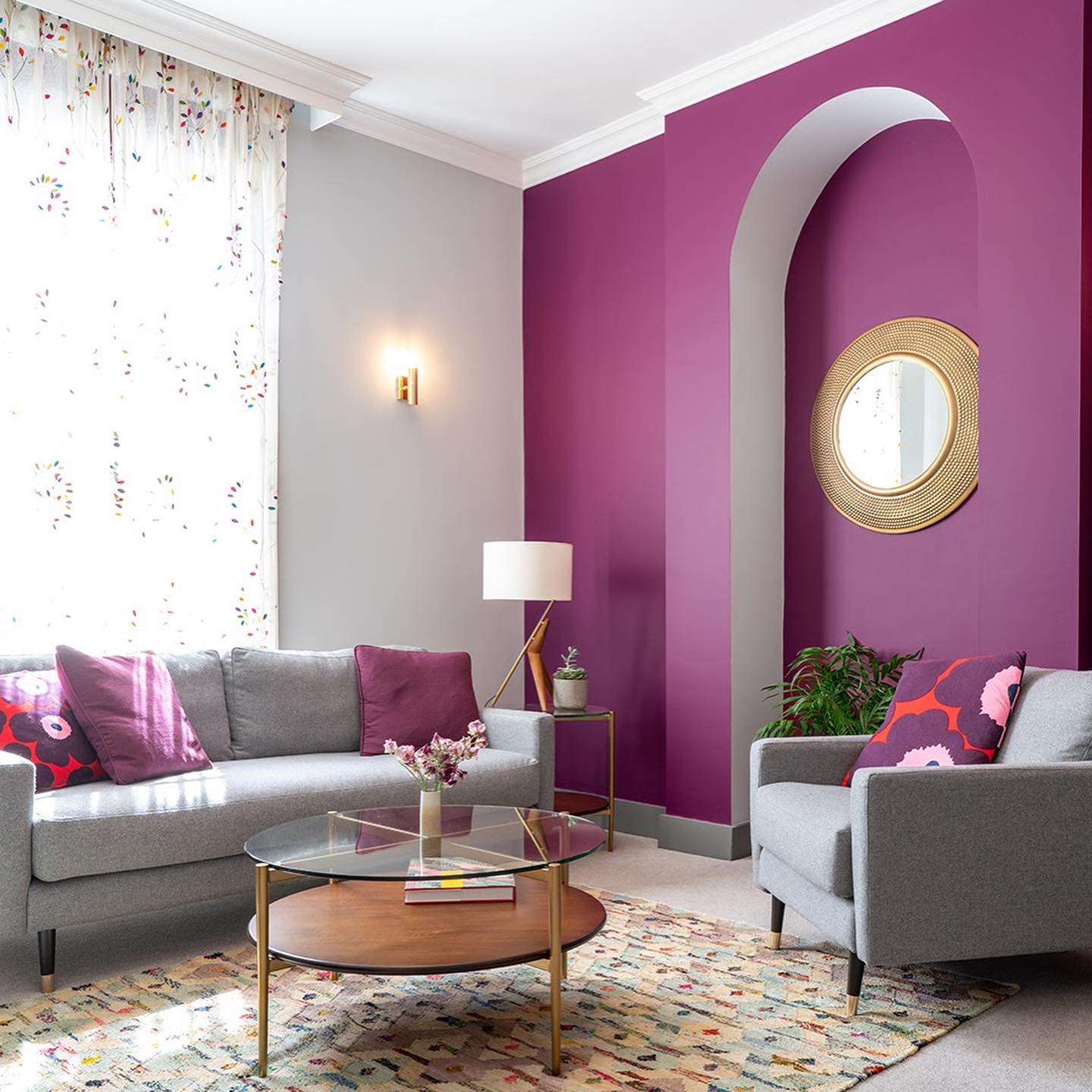 13. Highlight an Alcove with Berry Purple