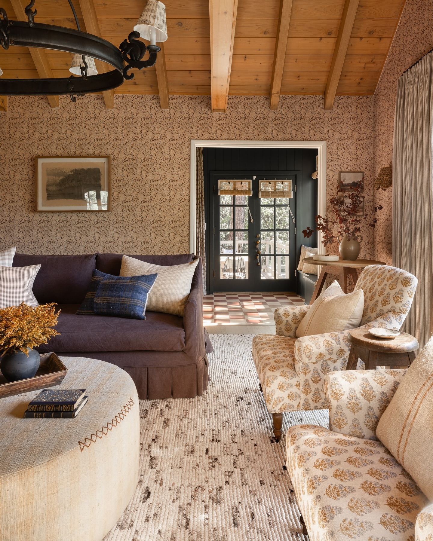 19. Bring Muted Plum into a Rustic Scheme
