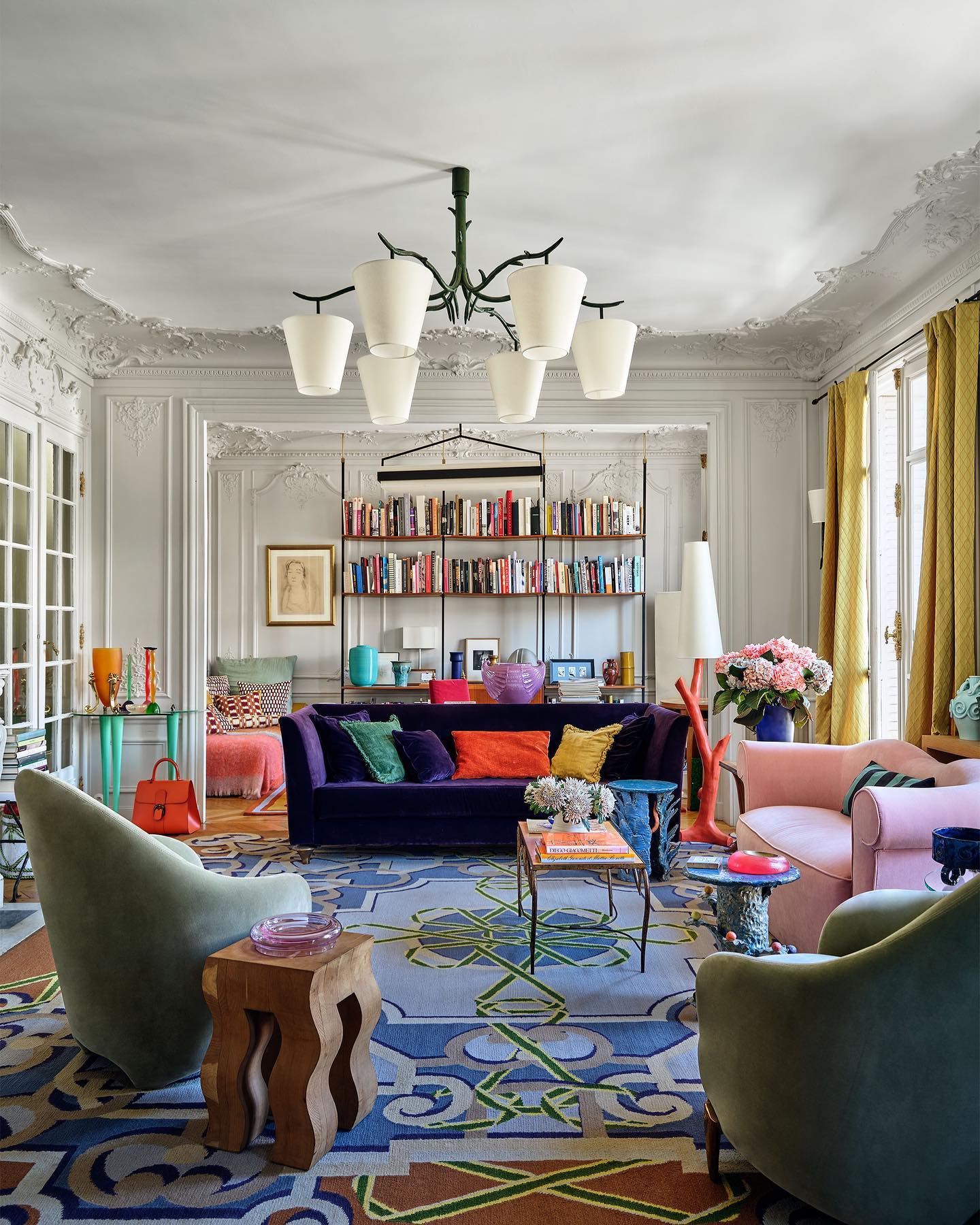 20. Anchor an Eclectic Room with Deep Violet