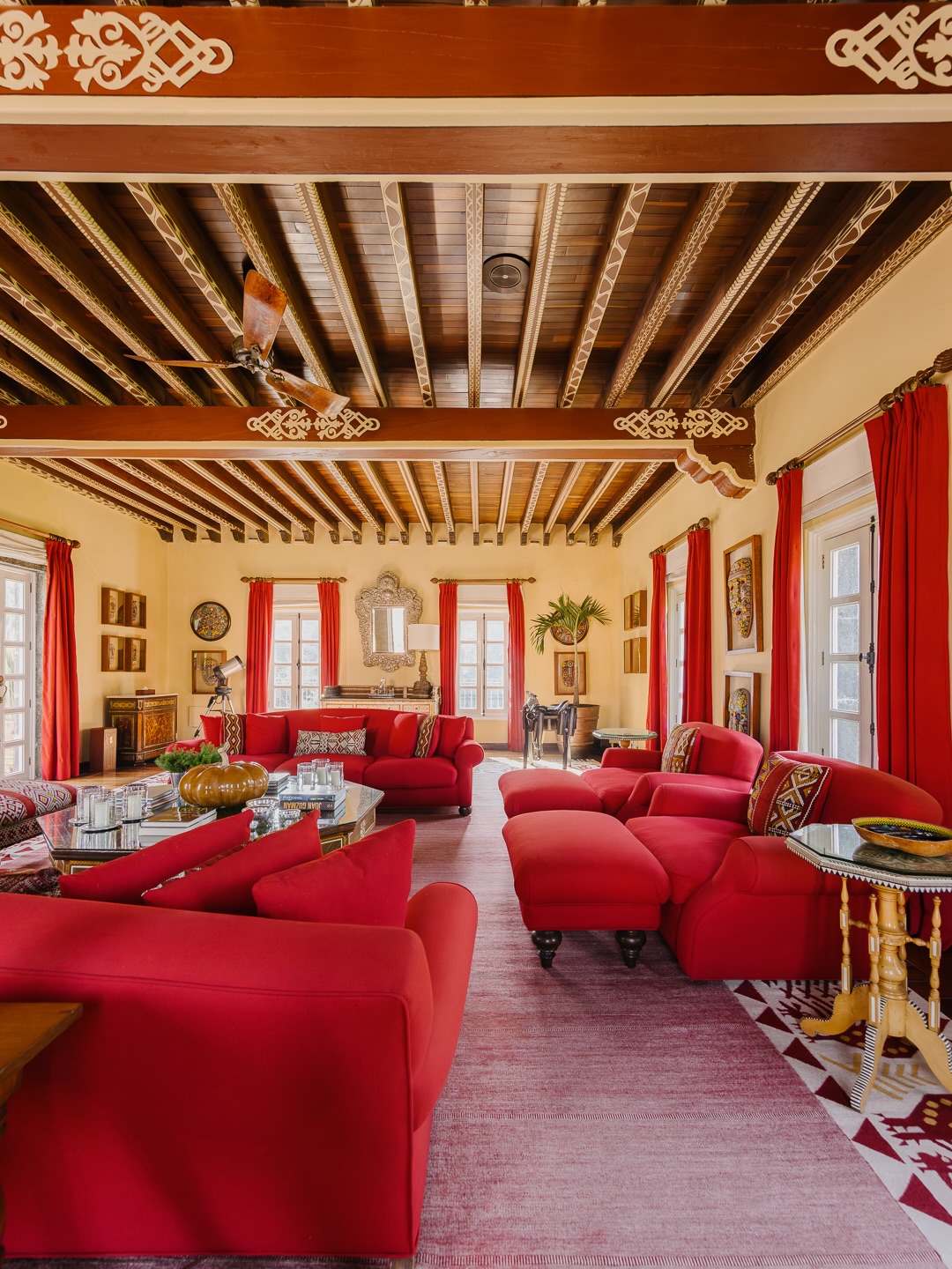3. Repeat Red Seating Through a Long Room