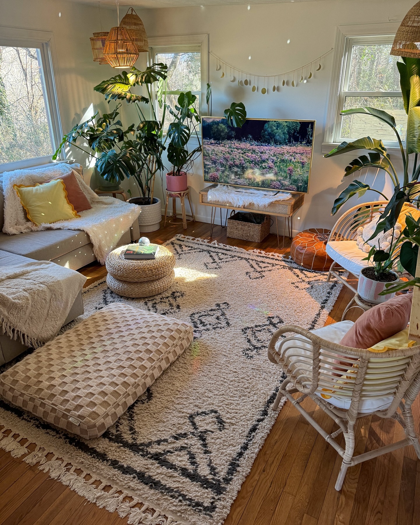 5. Use Floor Cushions for Flexible Boho Seating