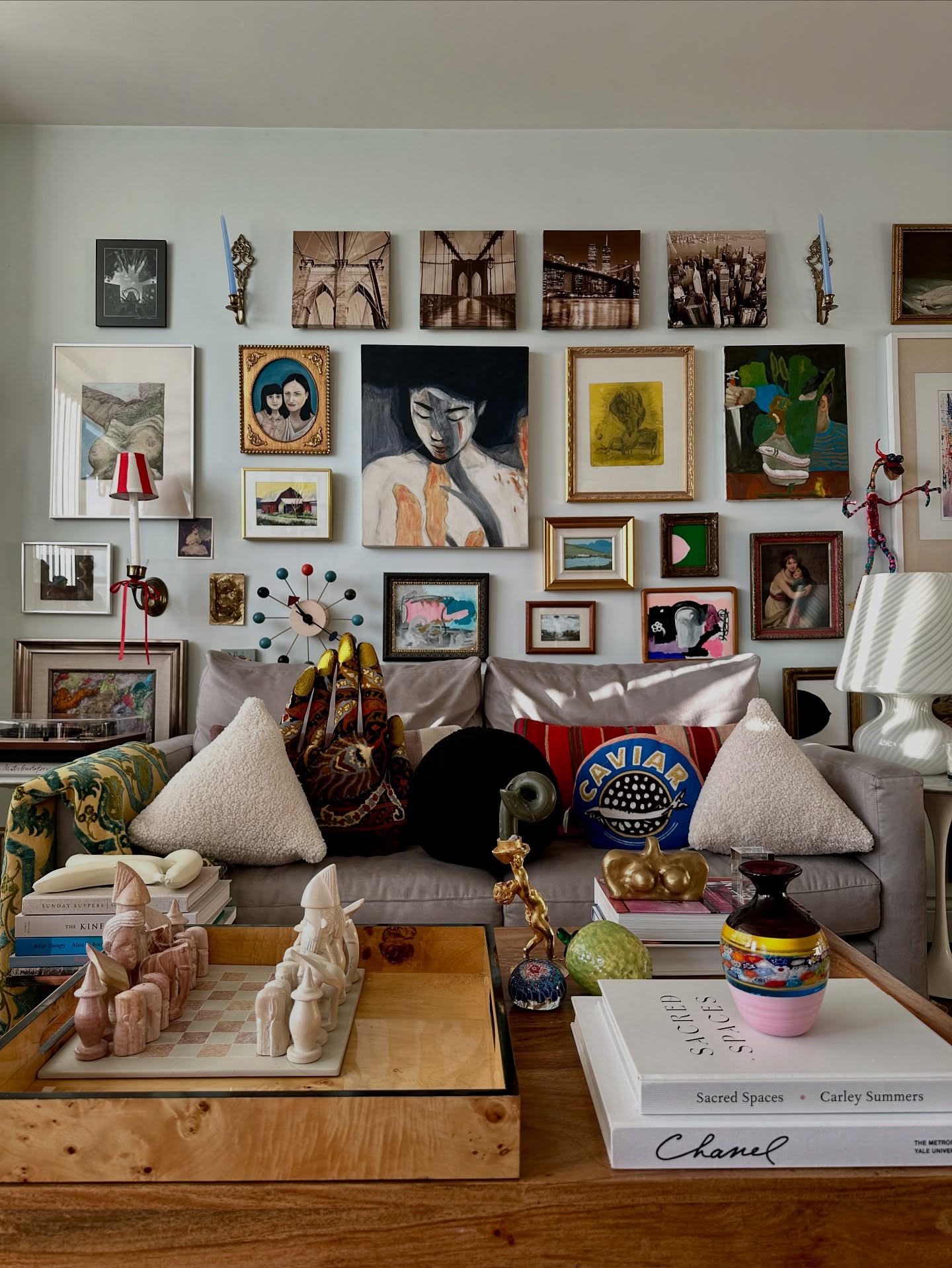 18. Build a Collected Gallery Above Simple Seating