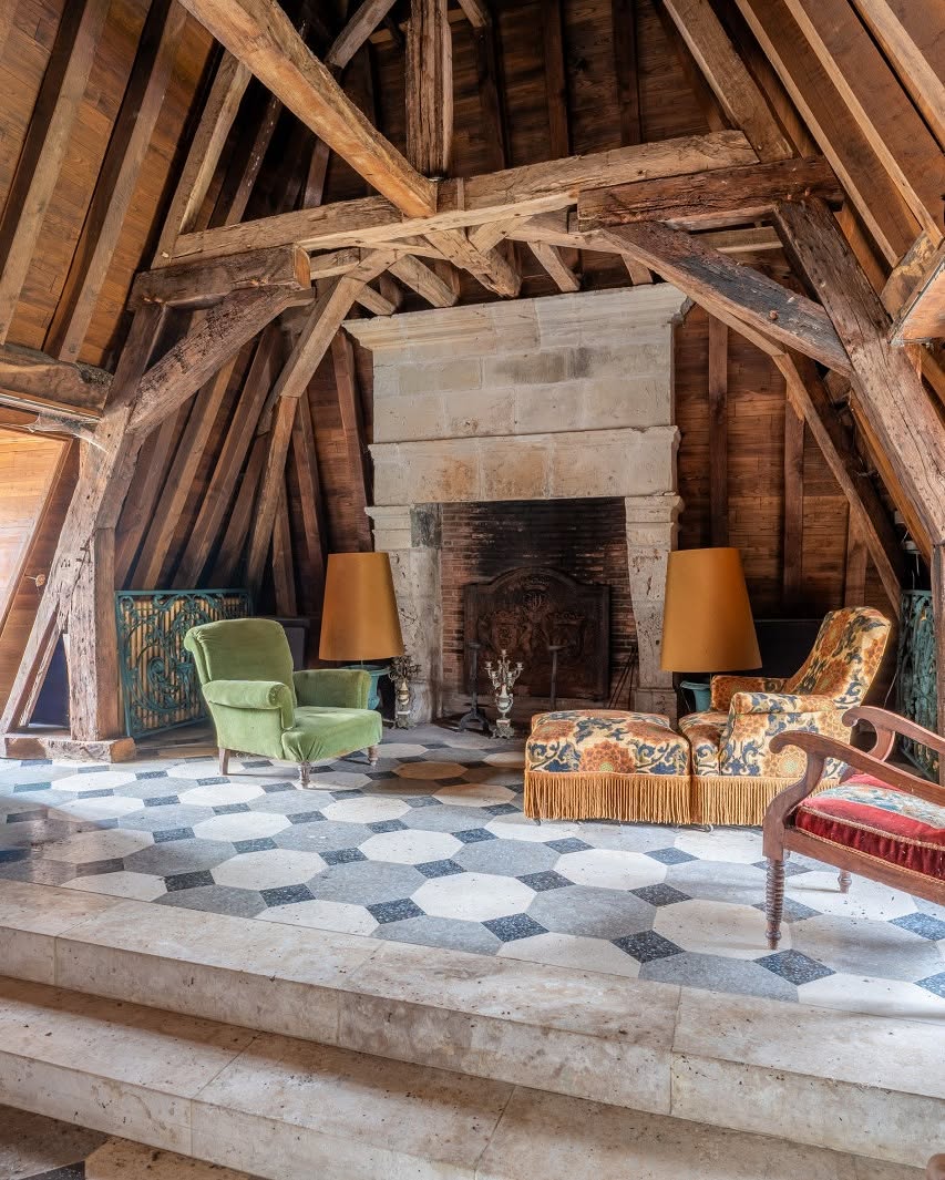 8. Make an Attic Hearth a Colorful Retreat