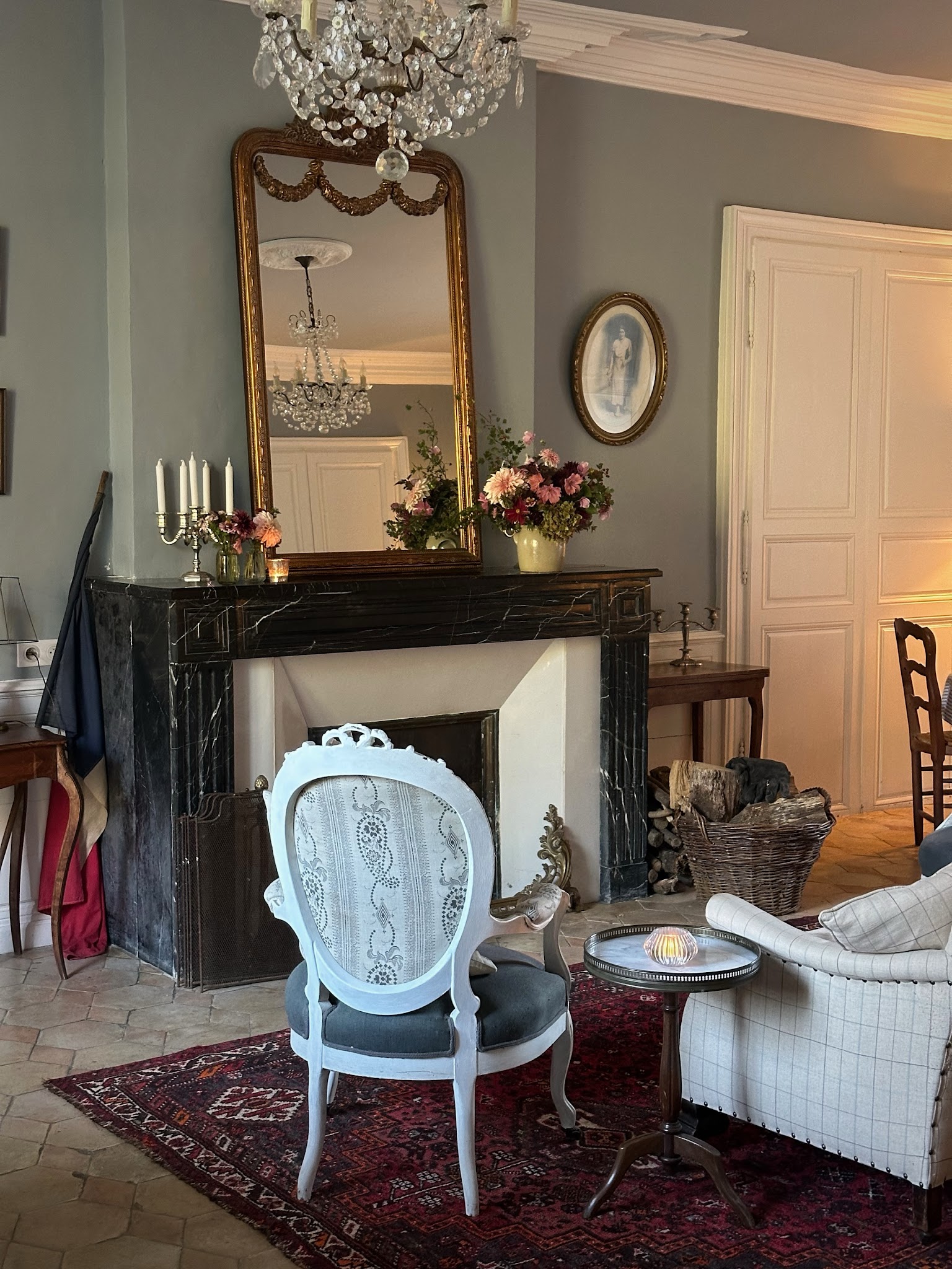 10. Add Rustic Touches to a Refined Fireplace