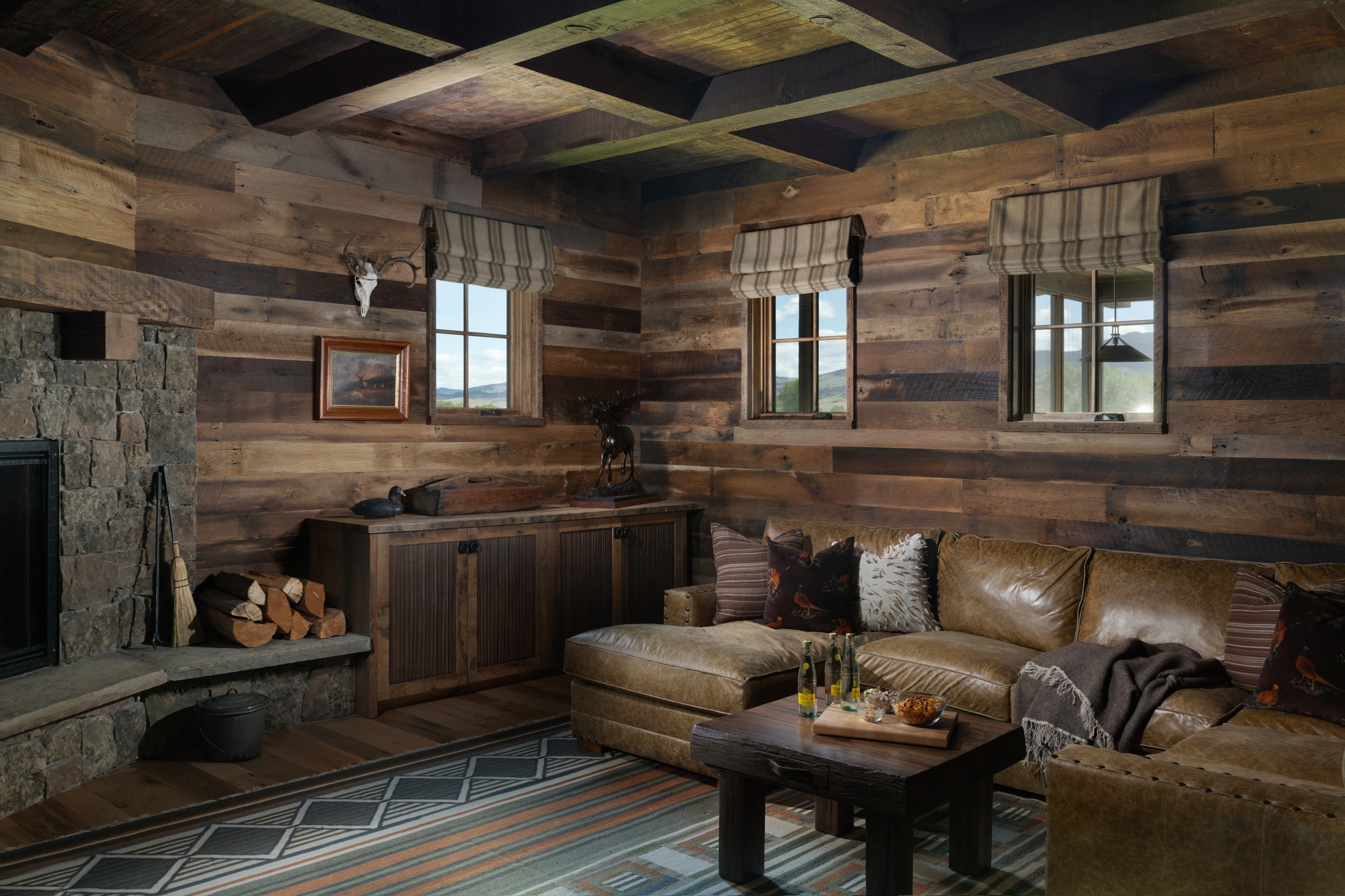 20. Repeat Simple Stripes Beside Weathered Boards