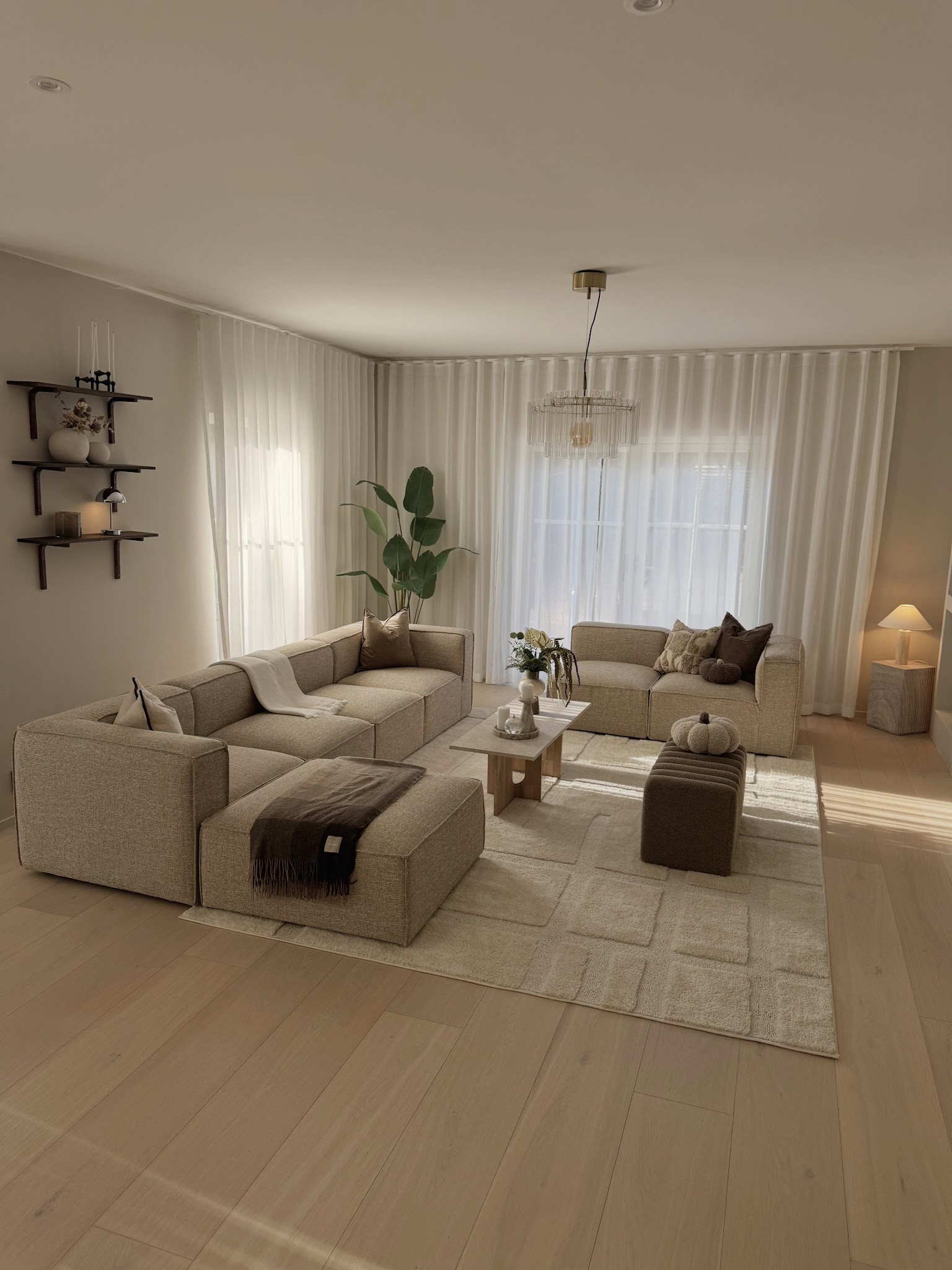 6. Gather Modular Seating on One Large Rug