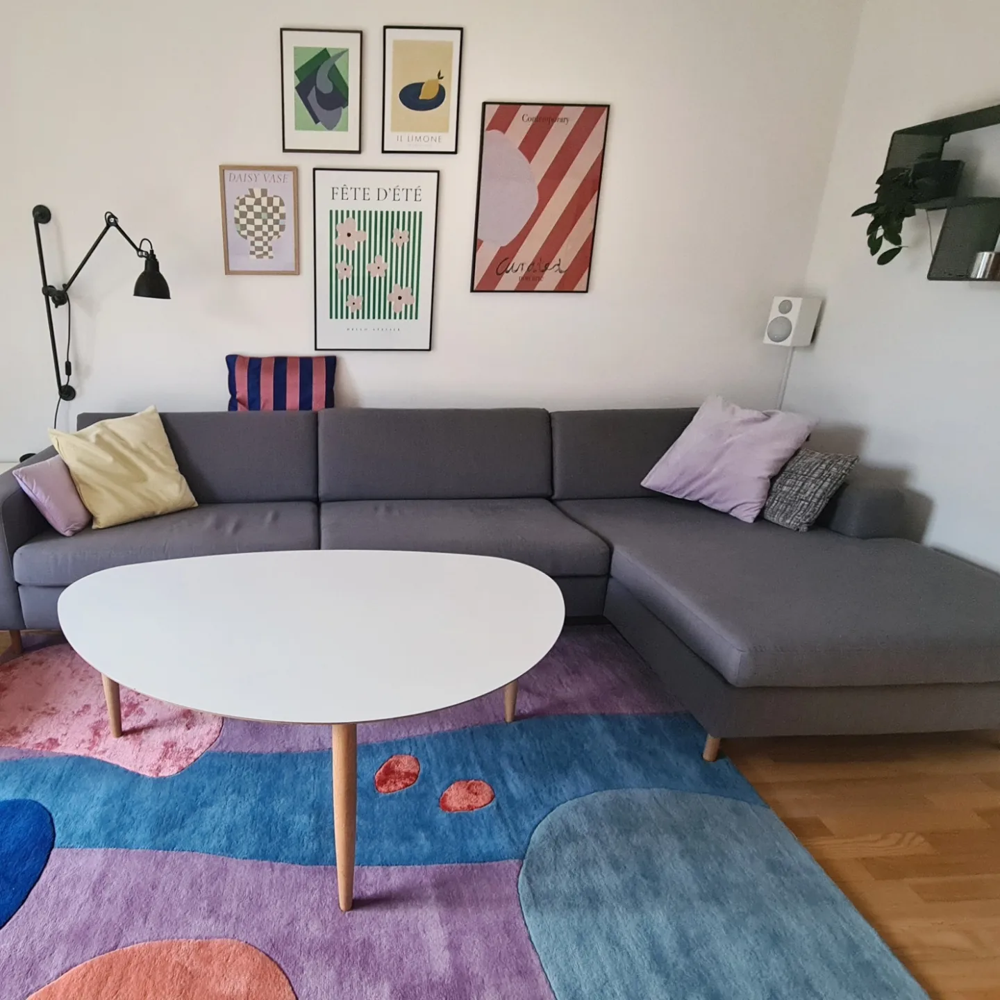 18. Add Color With a Playful Statement Rug