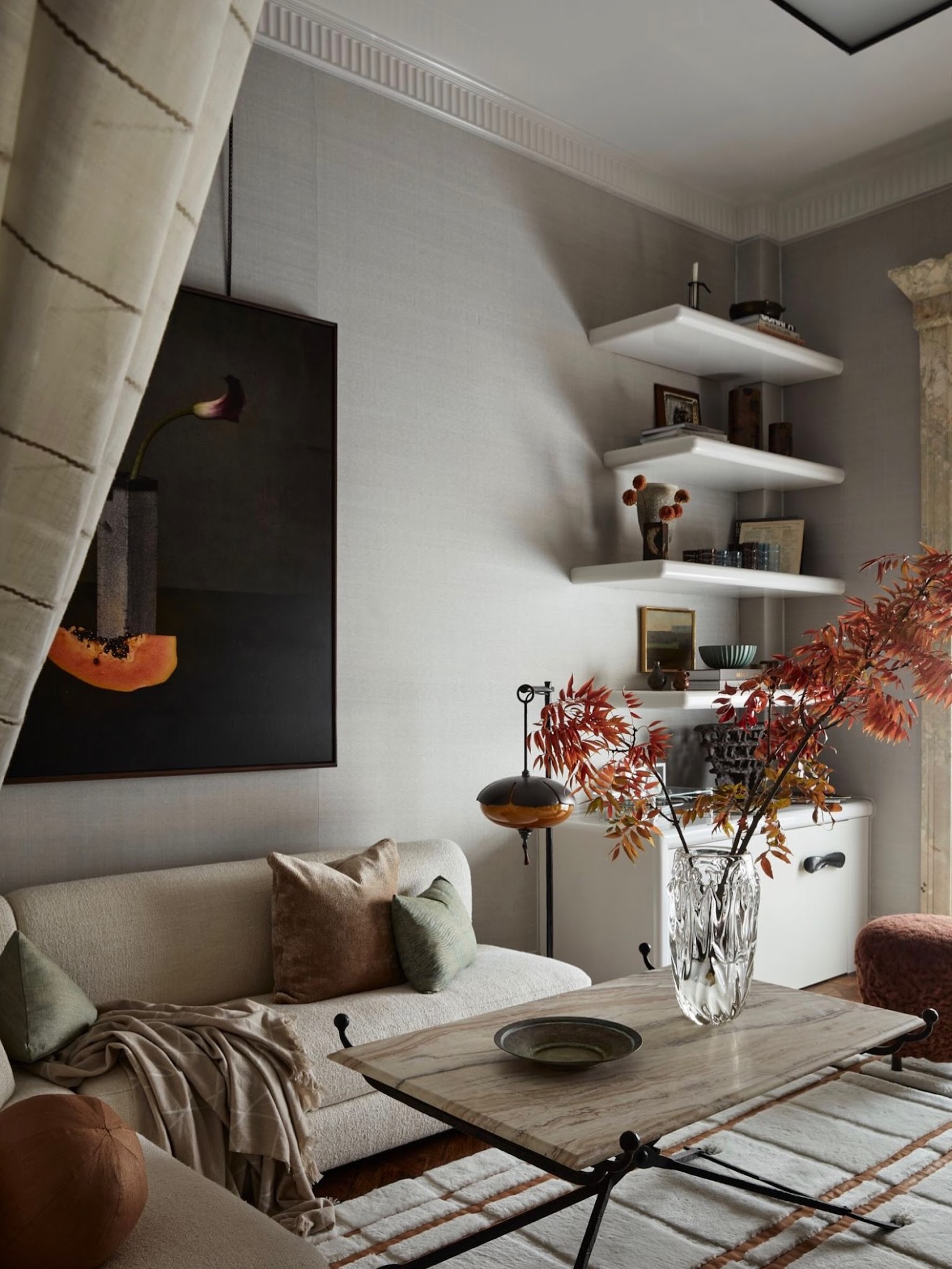 7. Build a Corner Display Above Closed Storage