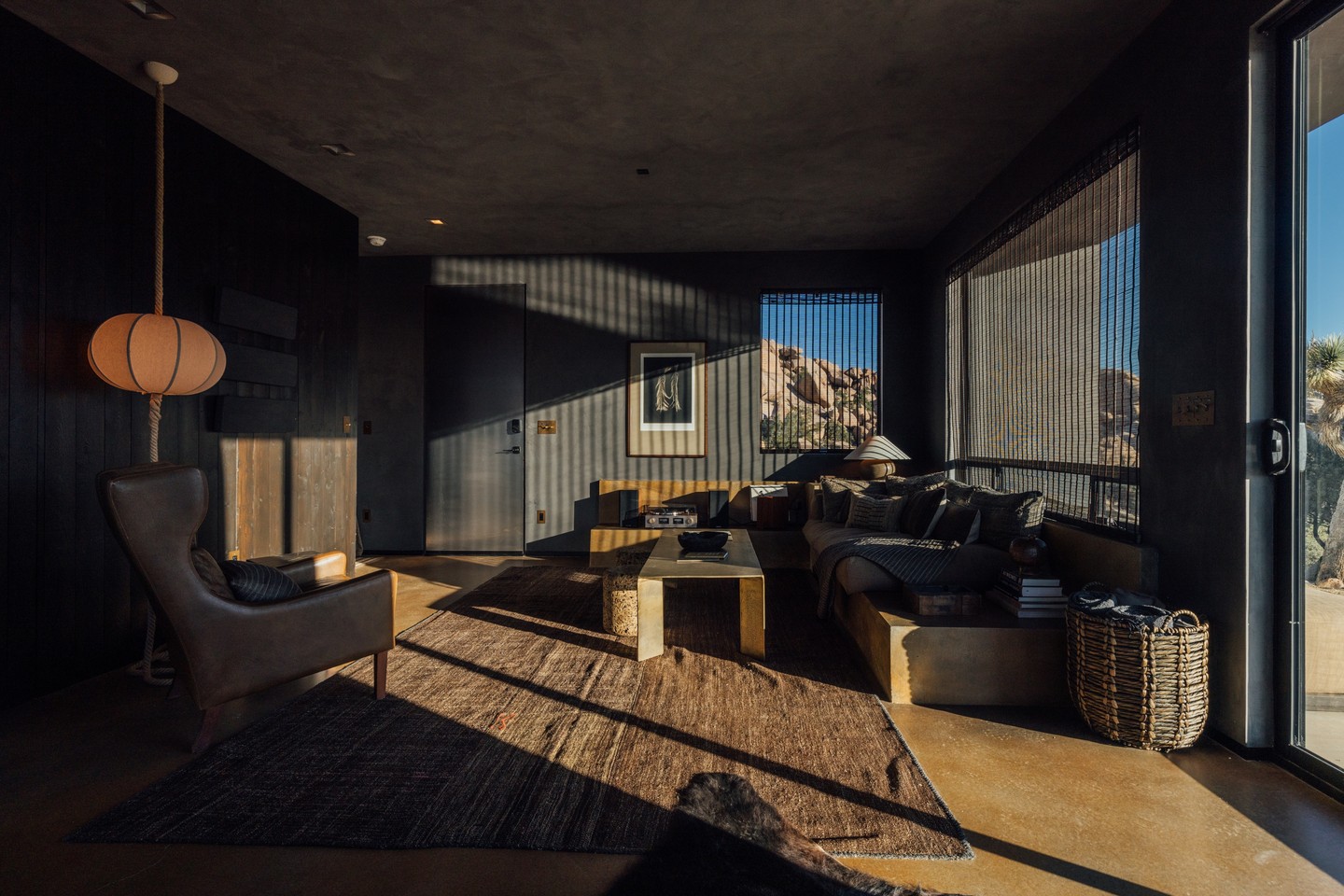 17. Try a Dark Palette for a Desert Retreat