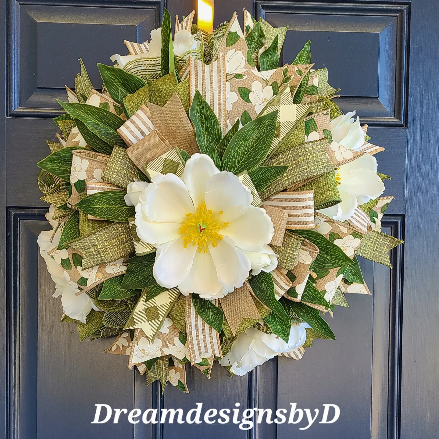 17. Make One Magnolia the Center of a Compact Wreath