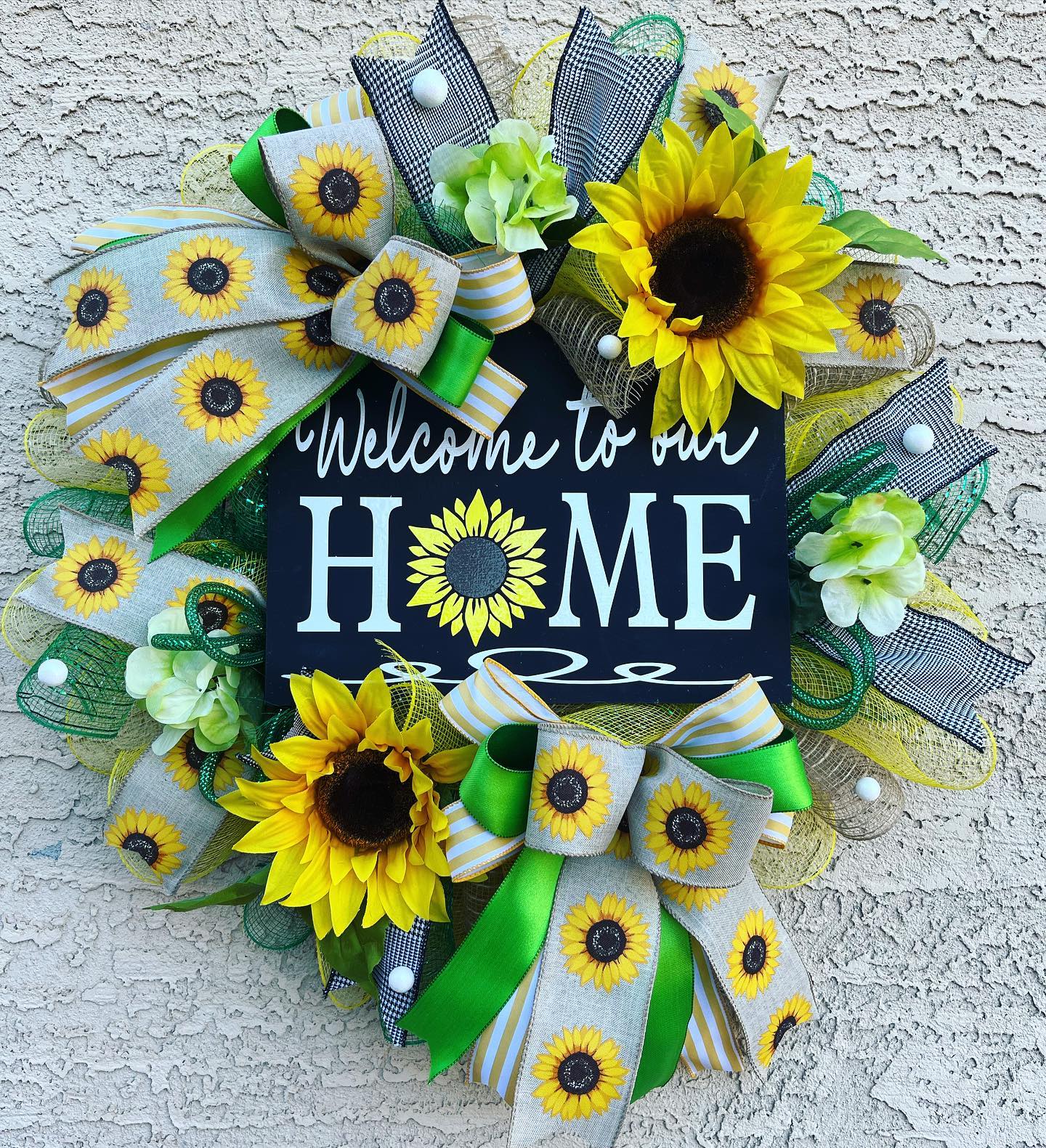 20. Echo Sunflowers in Ribbon and Flower Clusters