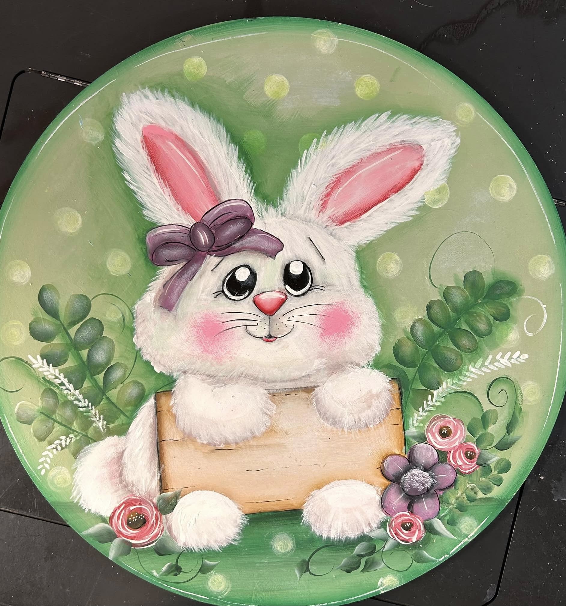 2. Paint a Bunny Portrait in Garden Greens