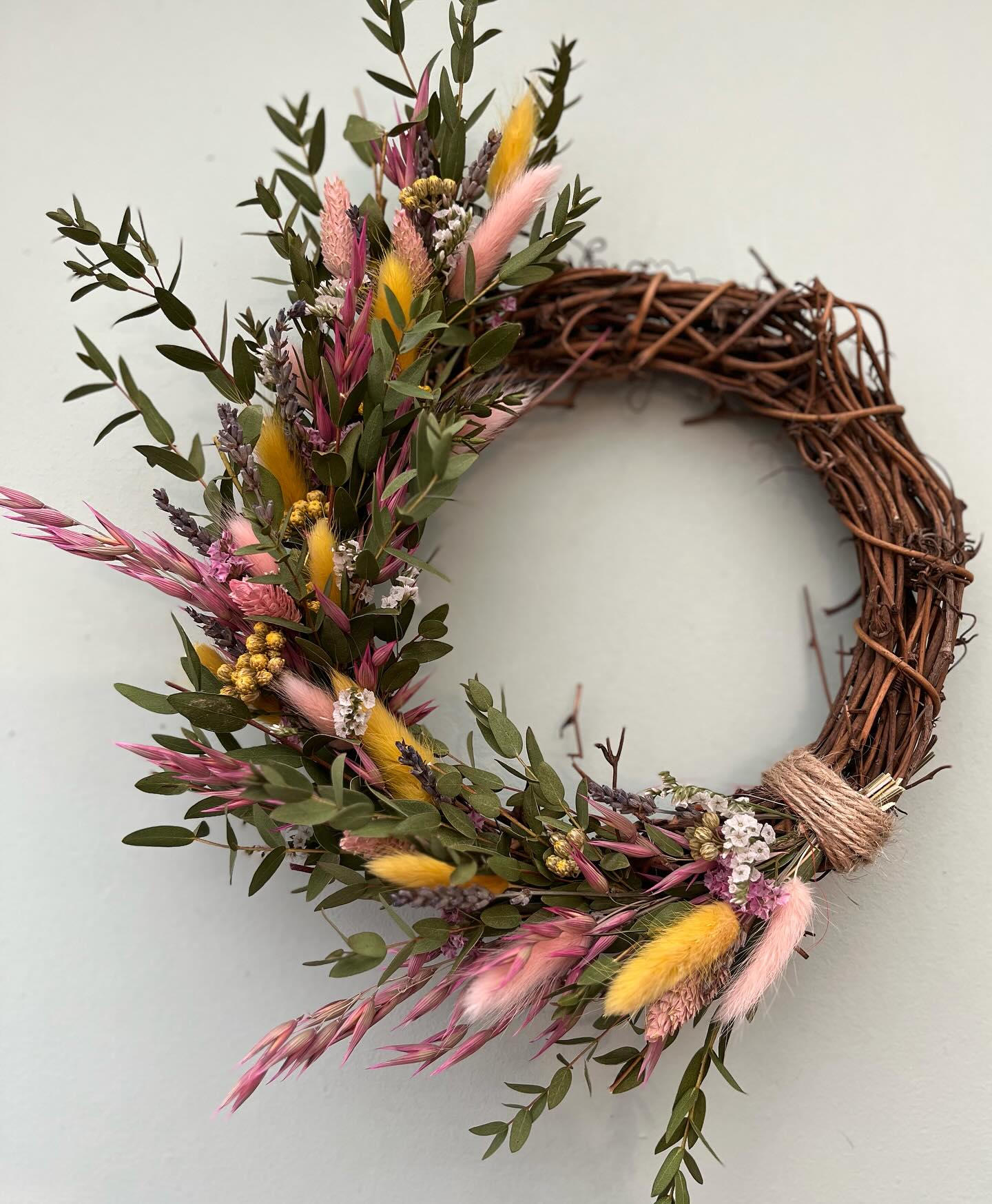 6. Shape Dried Flowers Into a Pastel Crescent