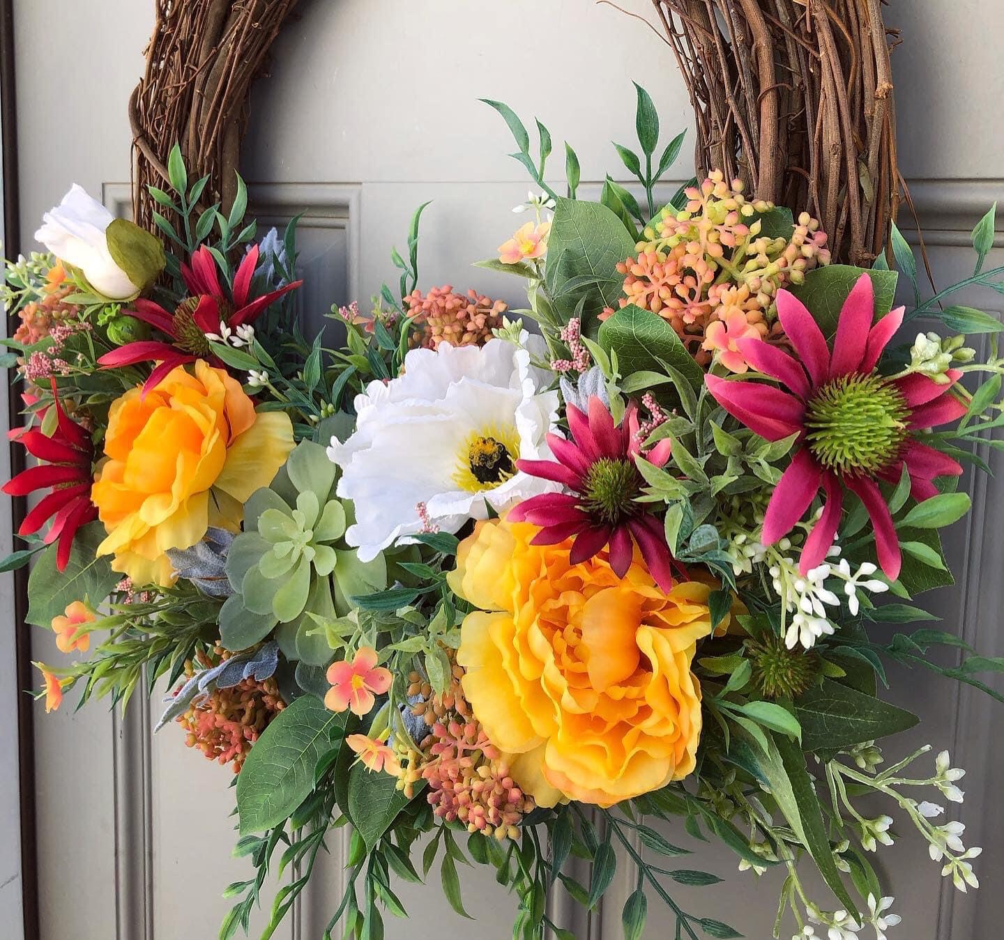 10. Build a Bright Floral Cluster Along the Bottom