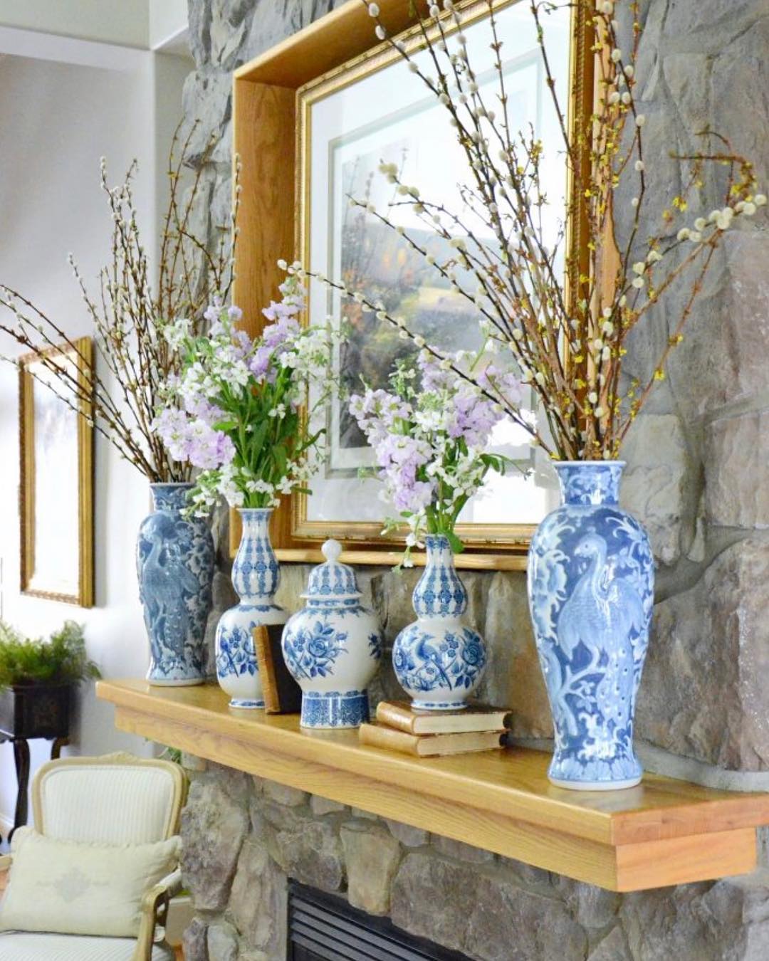 13. Lift Budded Branches Above Smaller Flower Vases