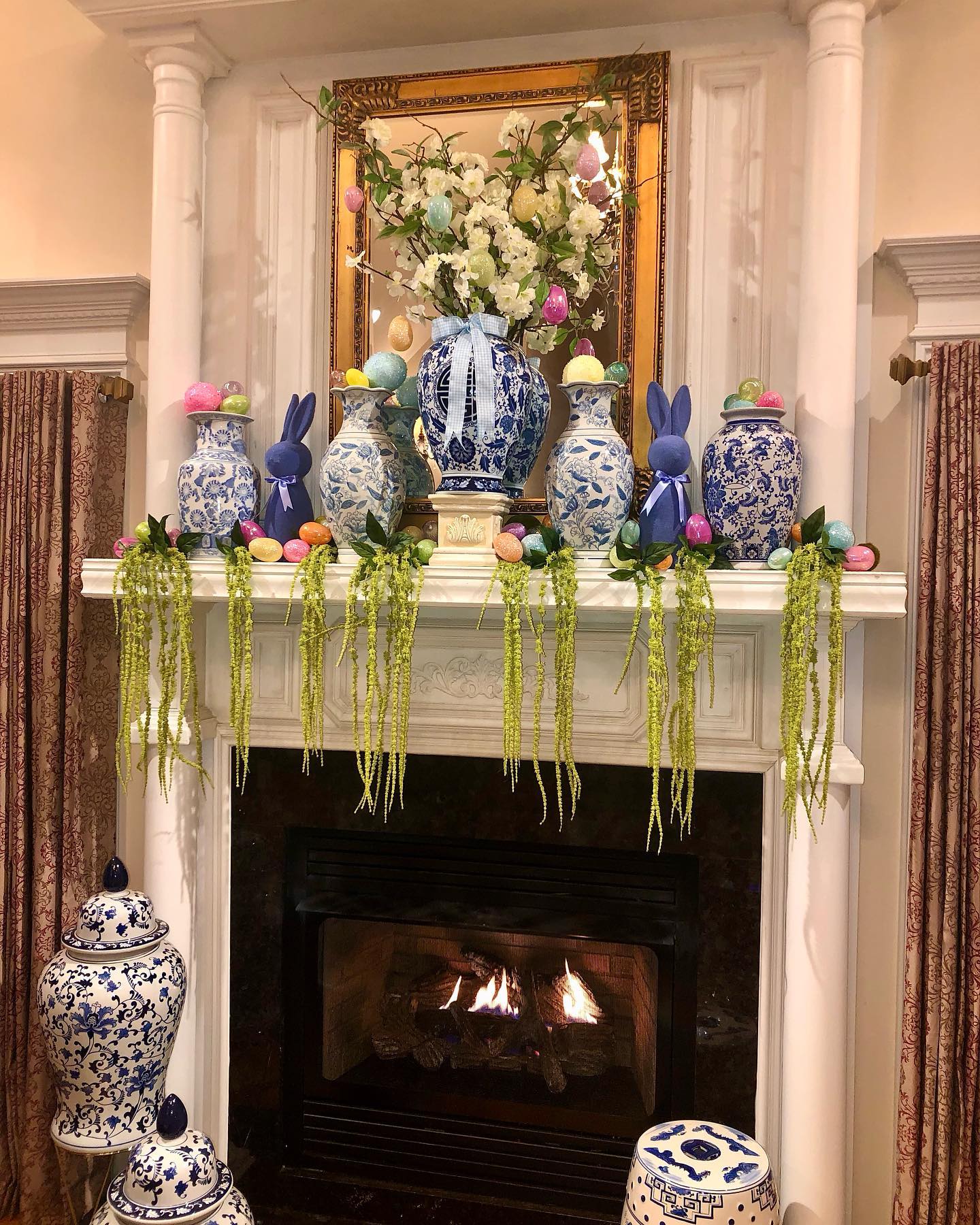 15. Tuck Bright Easter Eggs Into Trailing Greenery