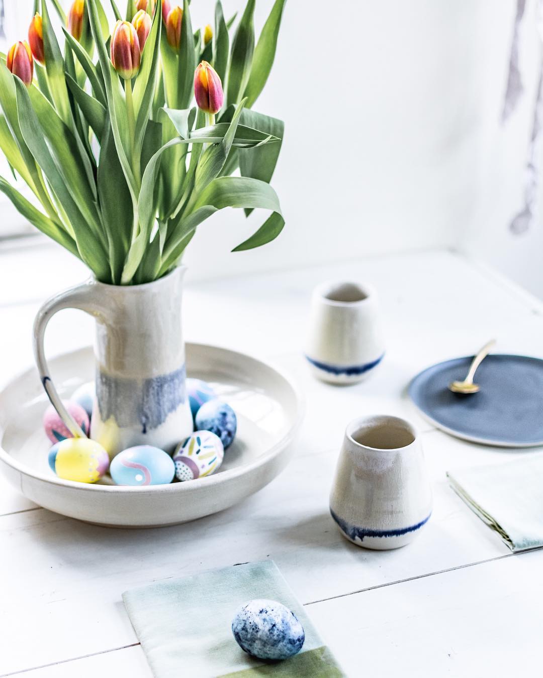 3. A Tulip Pitcher Inside a Shallow Tray