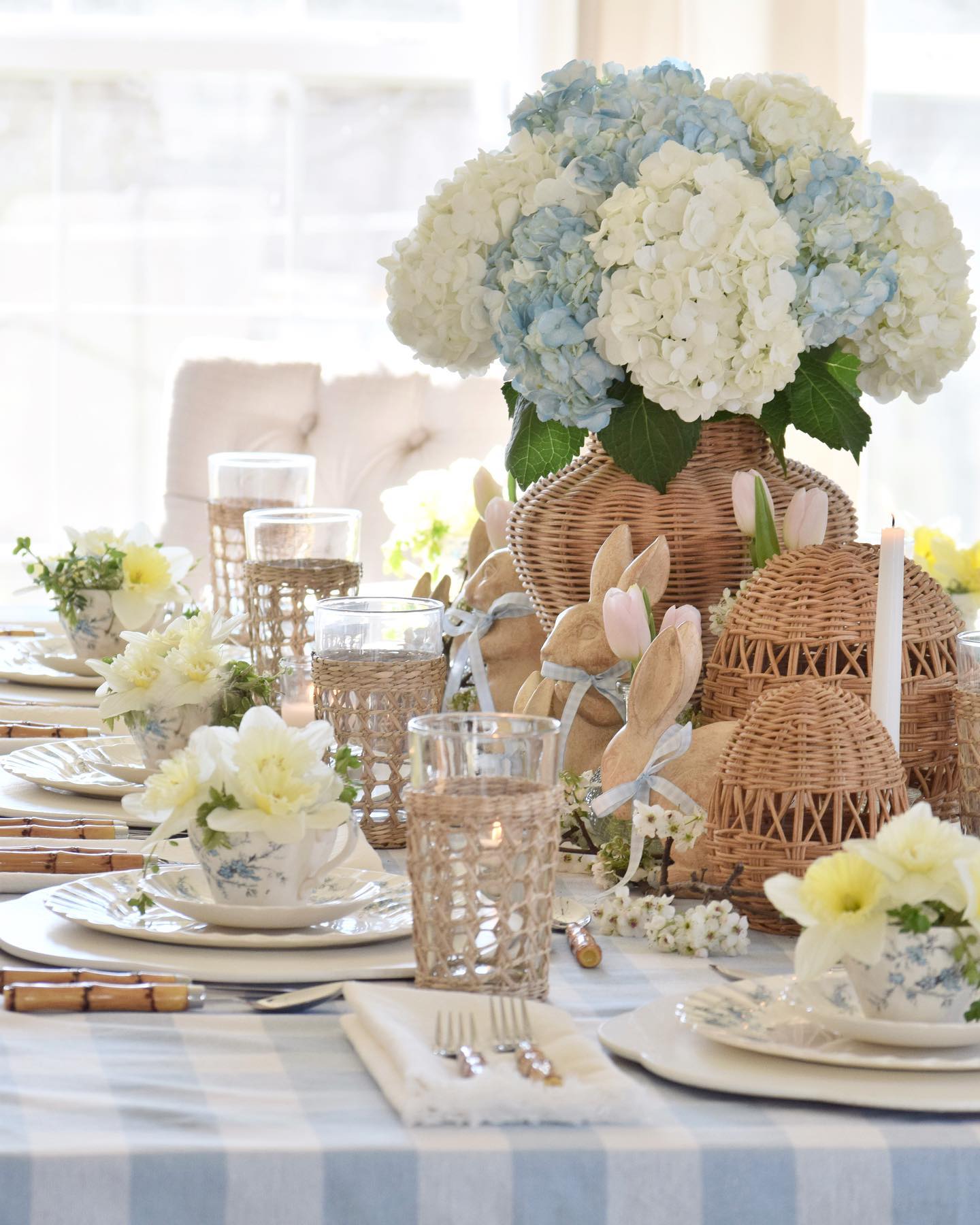 7. Gingham with Woven Centerpiece Textures