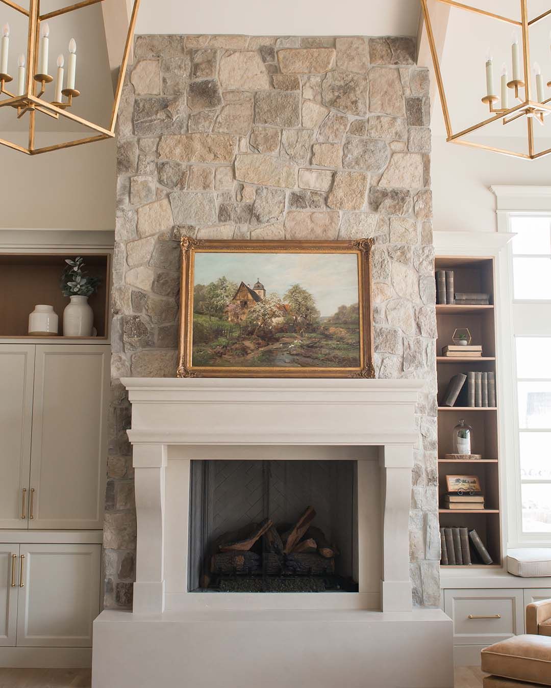 3. Pair Rough Masonry with a Tailored Surround