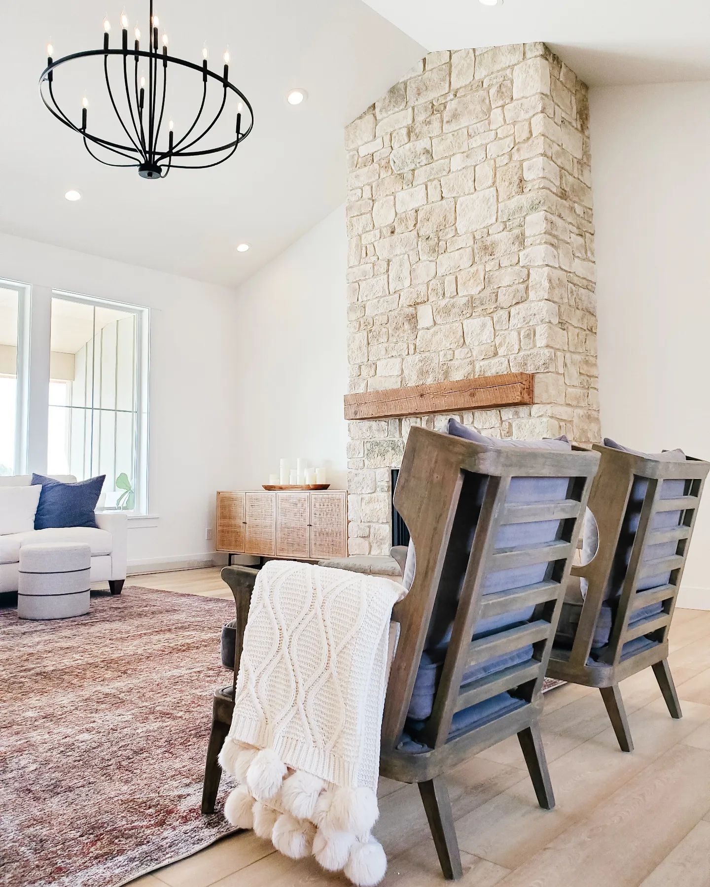 6. Leave a Tall Pale Chimney Visually Uncluttered