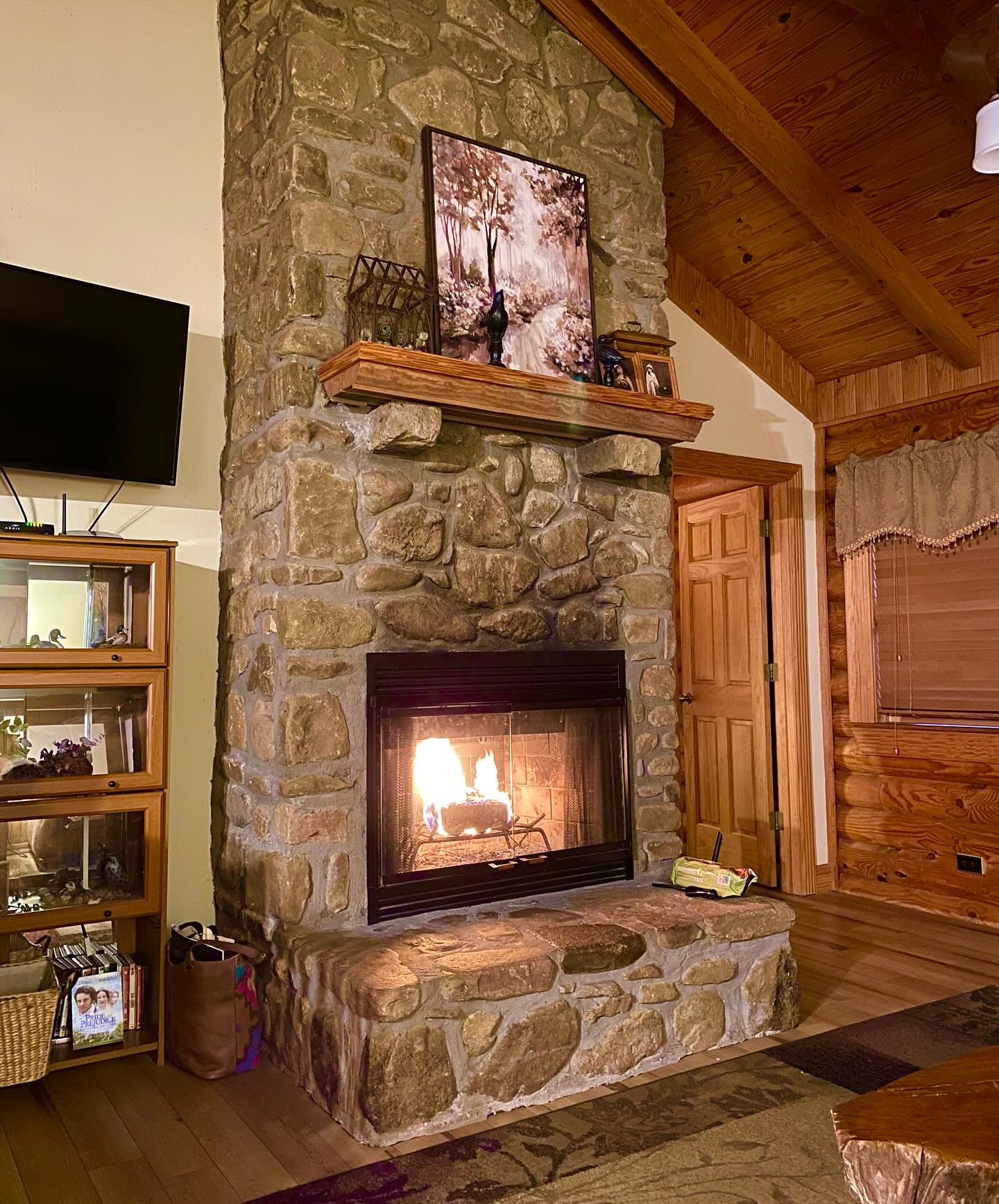 19. Connect a Cabin Fireplace with Its Timber Surroundings
