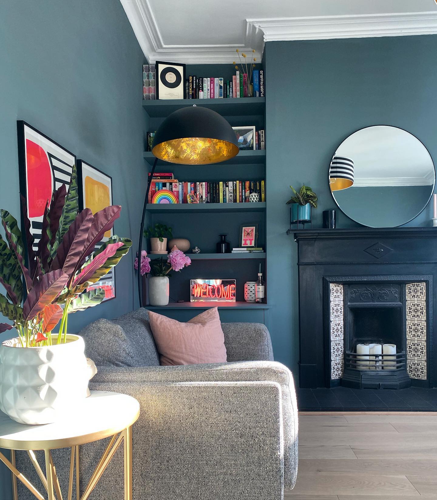 13. Carve Out a Teal Reading Corner