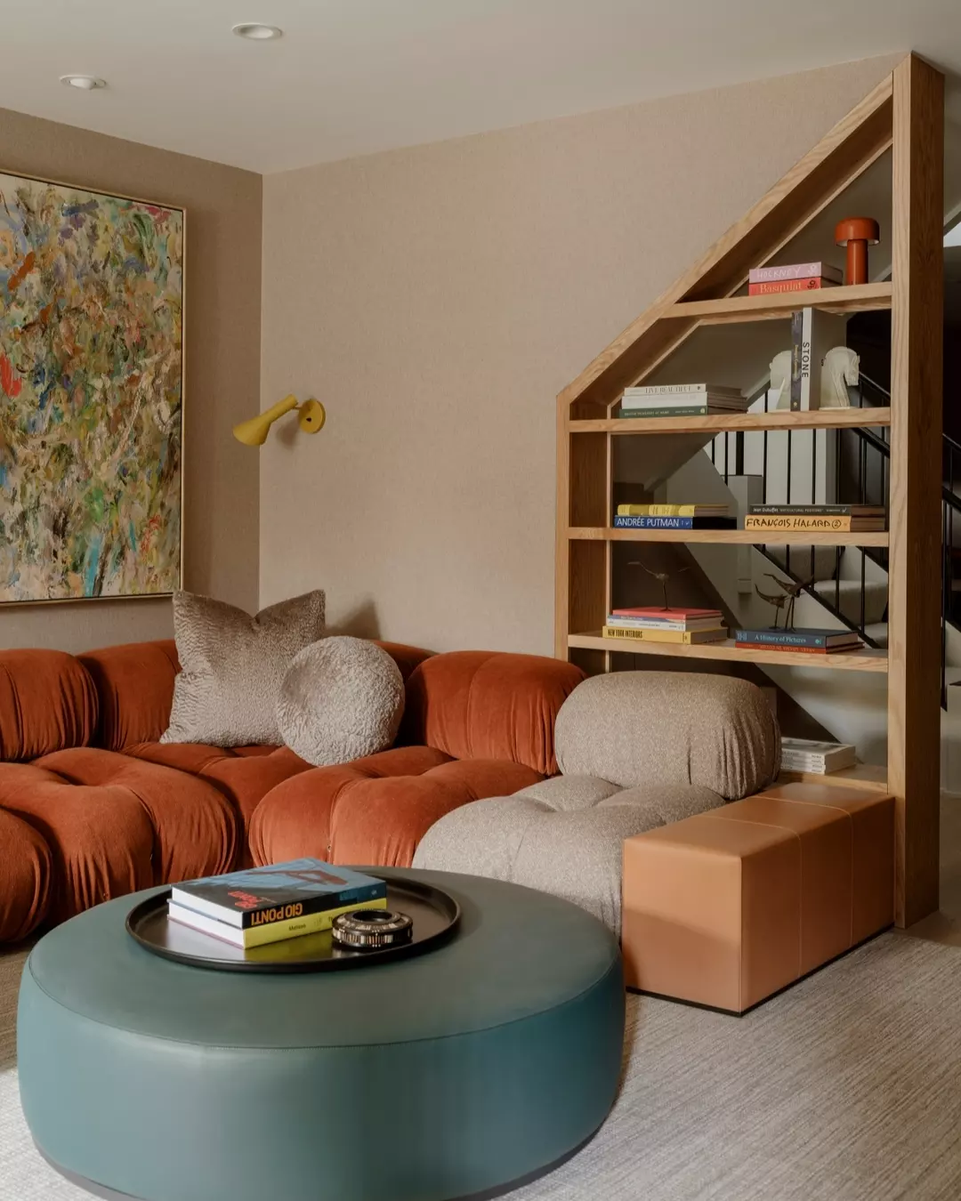 4. Mix Terracotta and Cream Within One Sectional