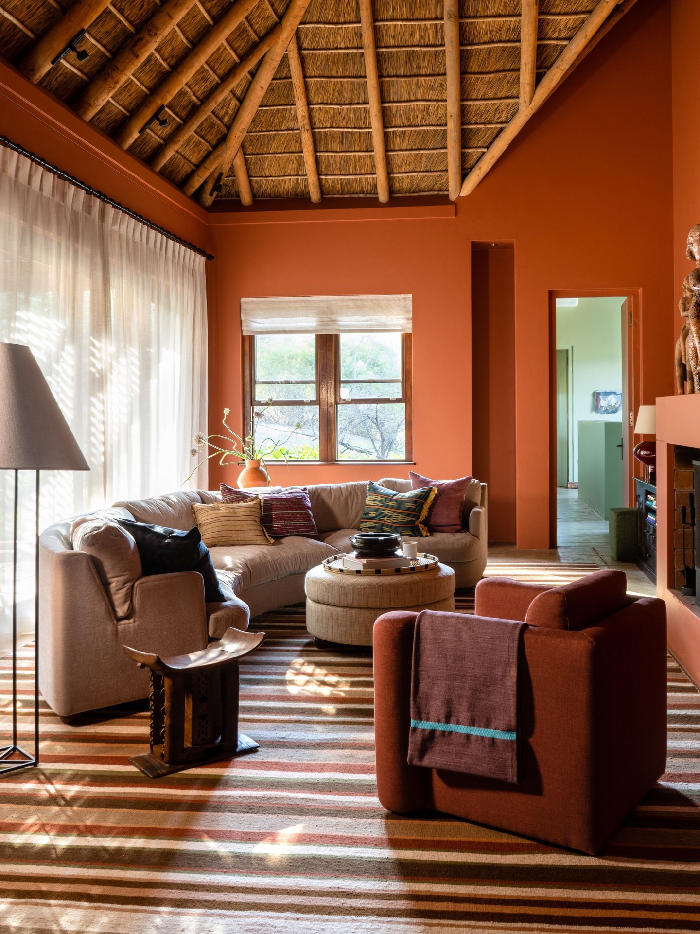 19. Wrap a High-Ceilinged Room in Terracotta