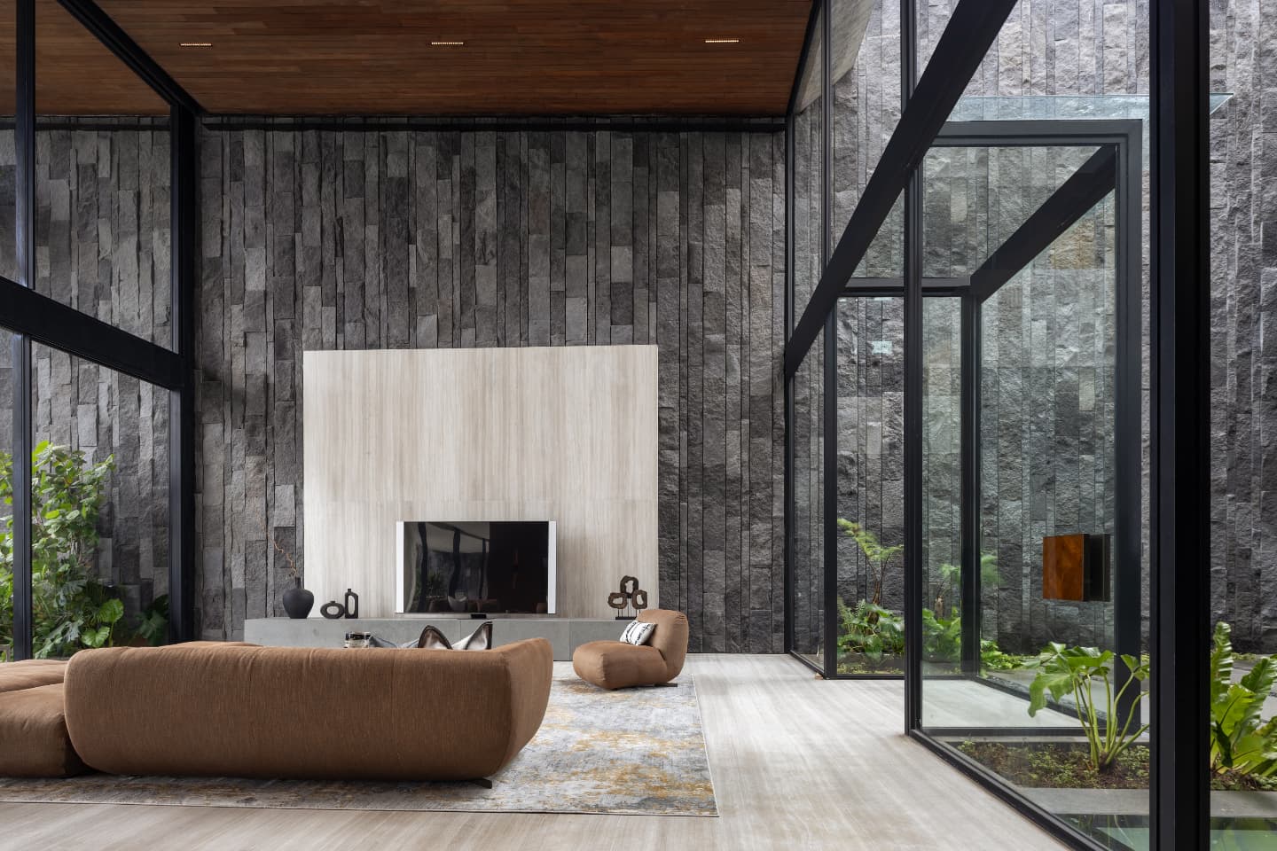 17. Wrap a Modern Lounge in Garden Windows