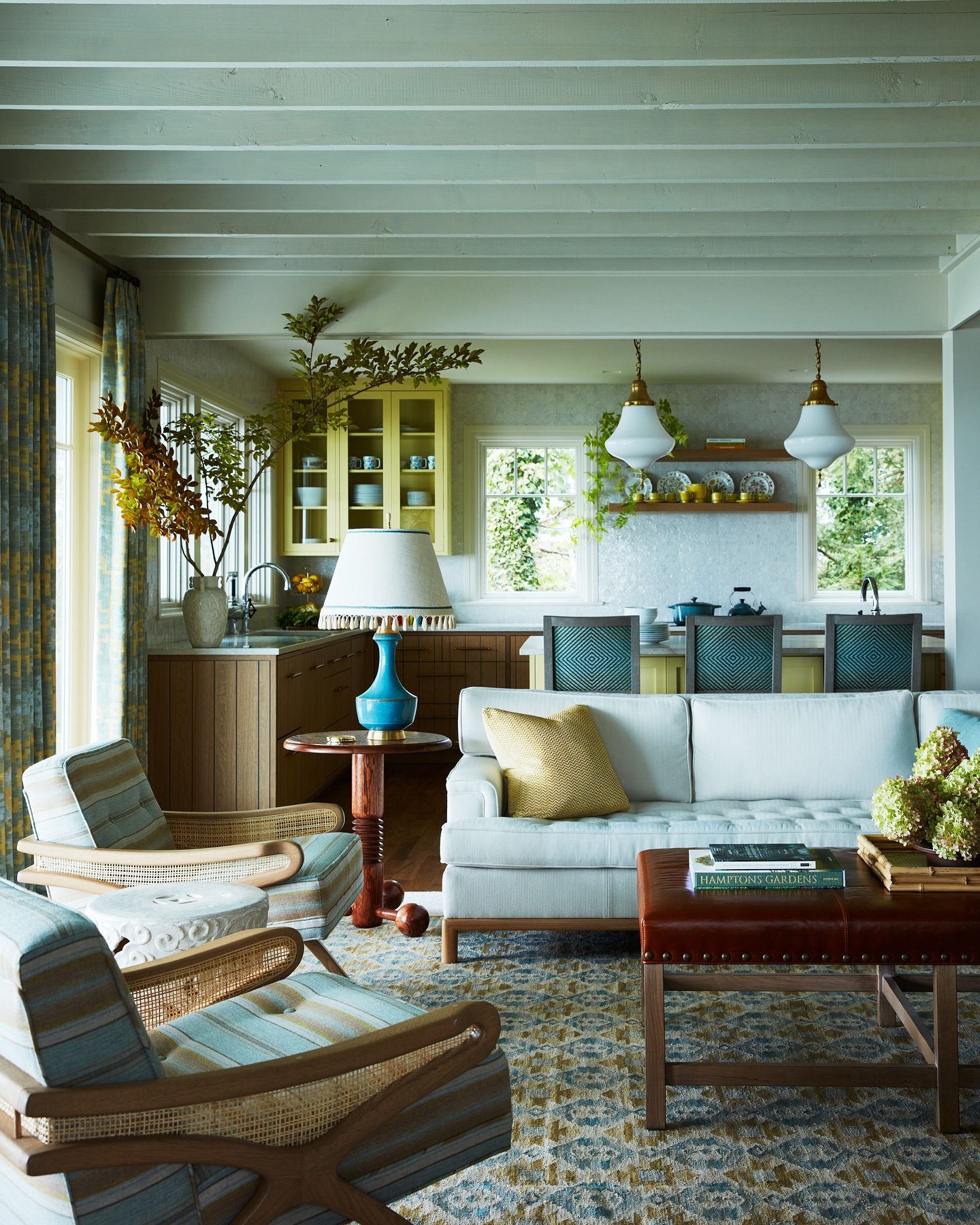 9. Repeat Aqua Through an Open Living Area