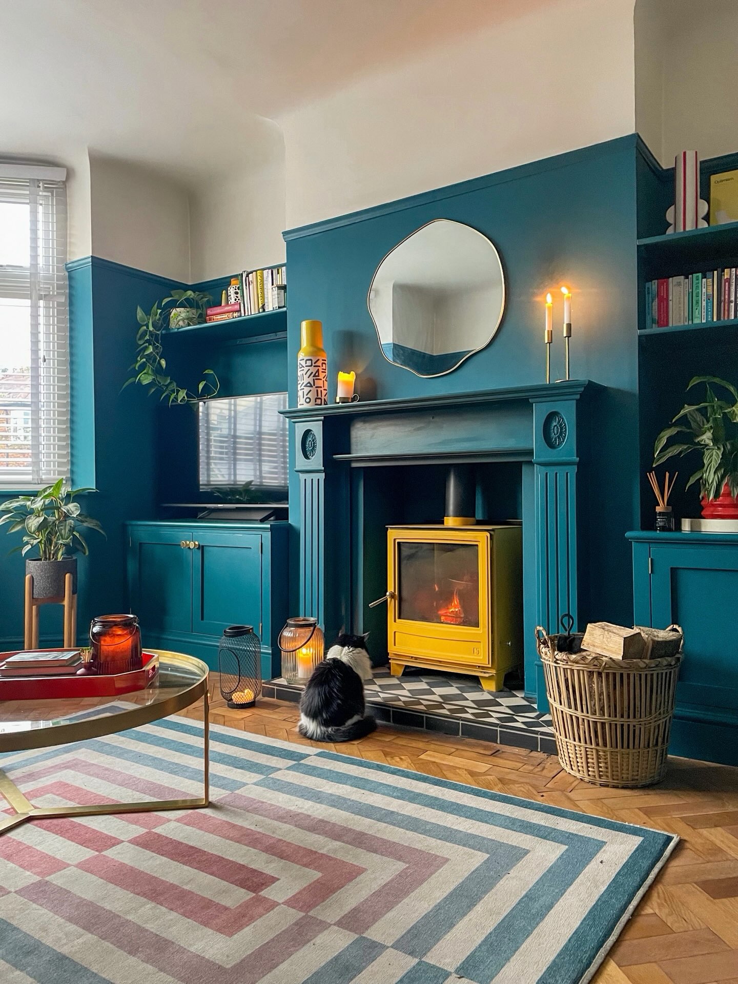 10. Paint the Fireplace and Alcoves as One Feature