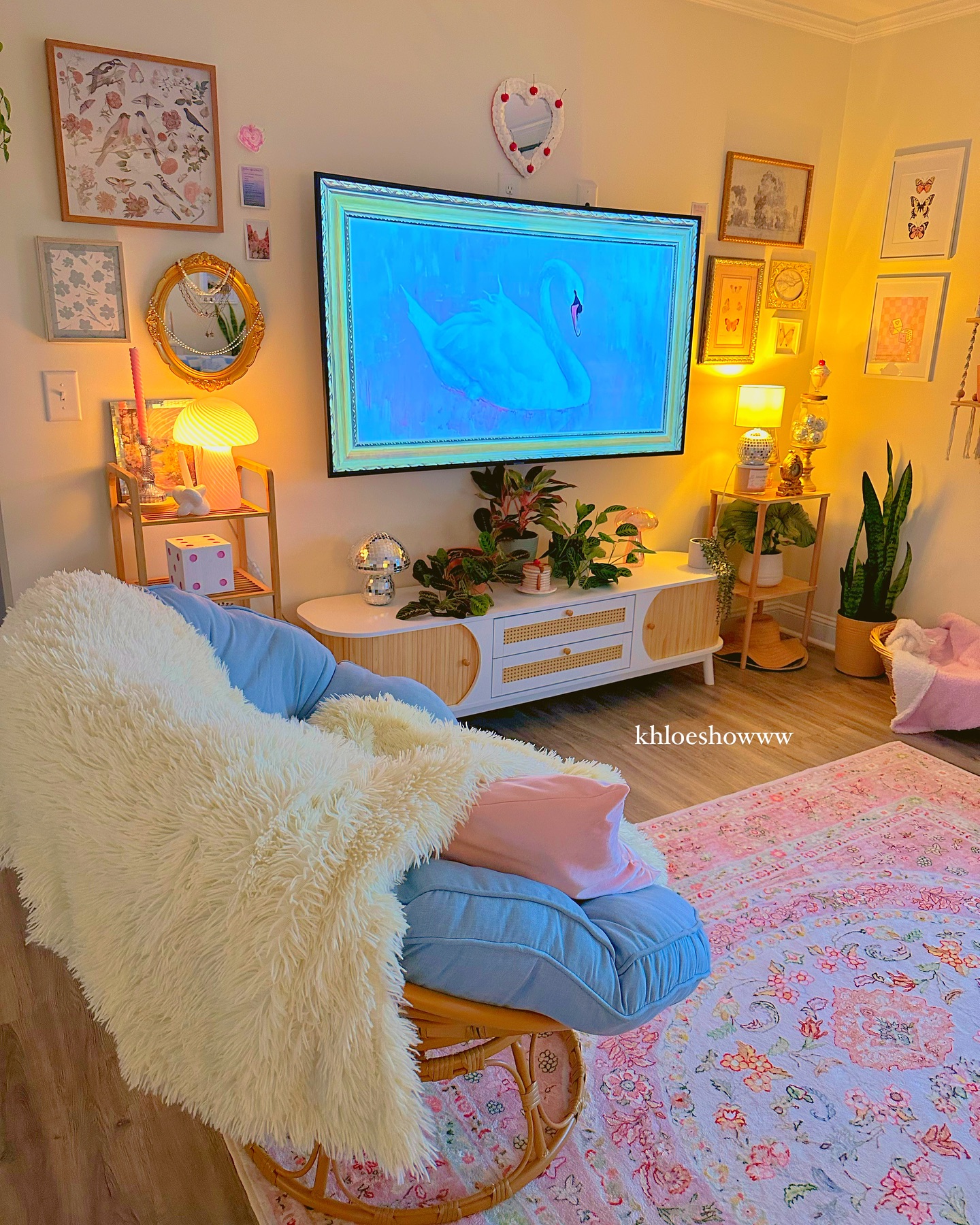 10. Make the TV Part of a Colorful Gallery
