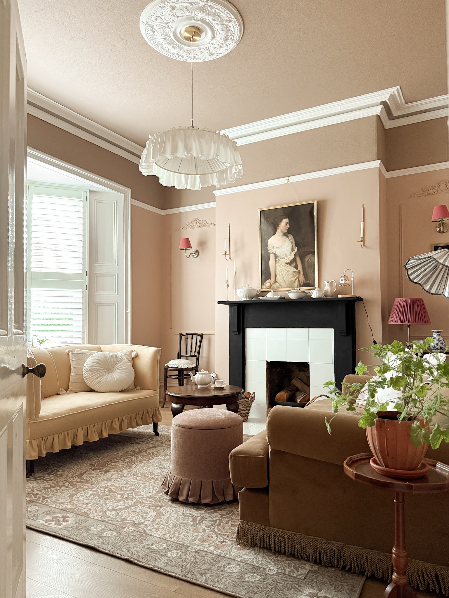 5. Soften a Formal Room with Ruffles and Fringe