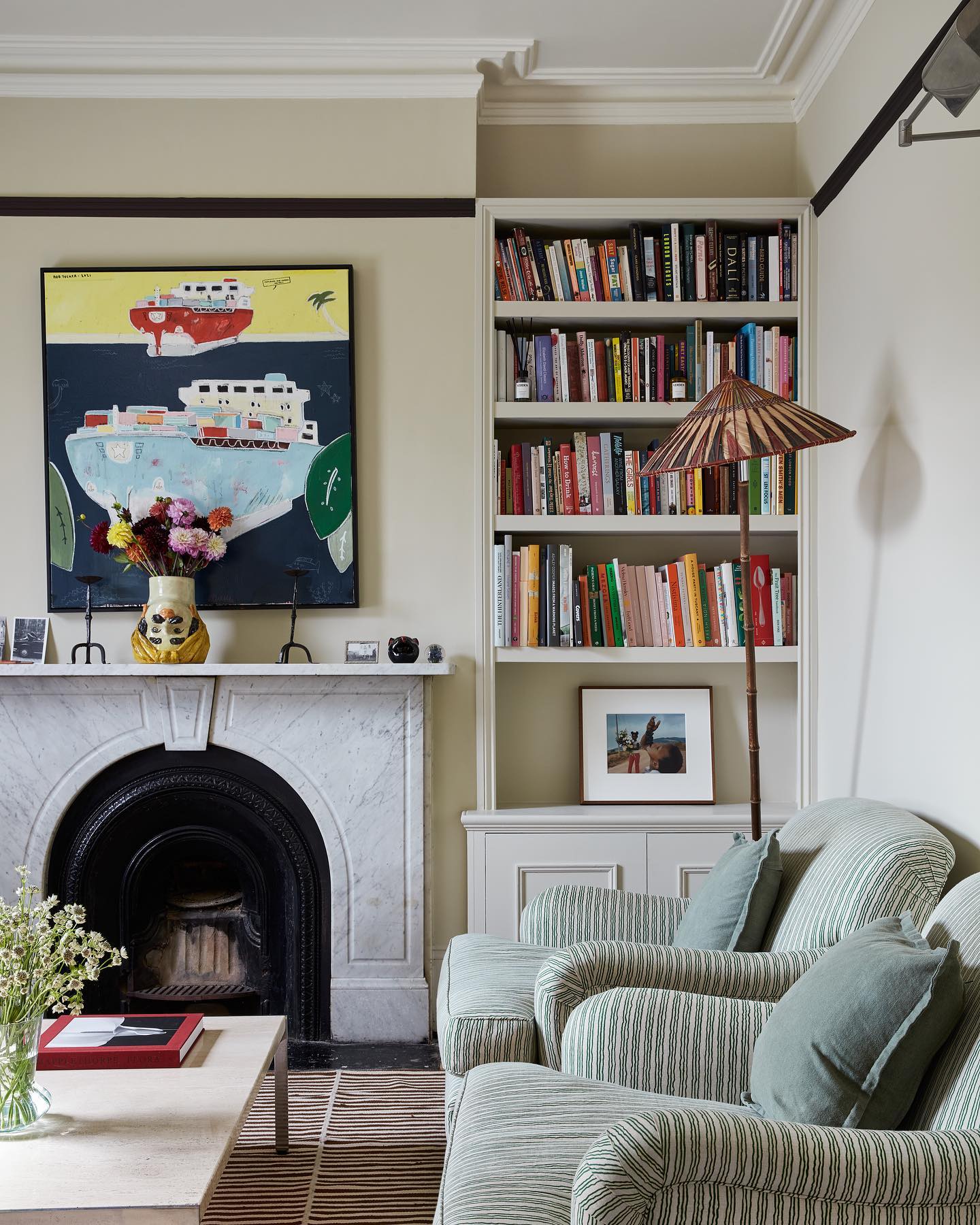 8. Build a Reading Corner Beside the Fireplace