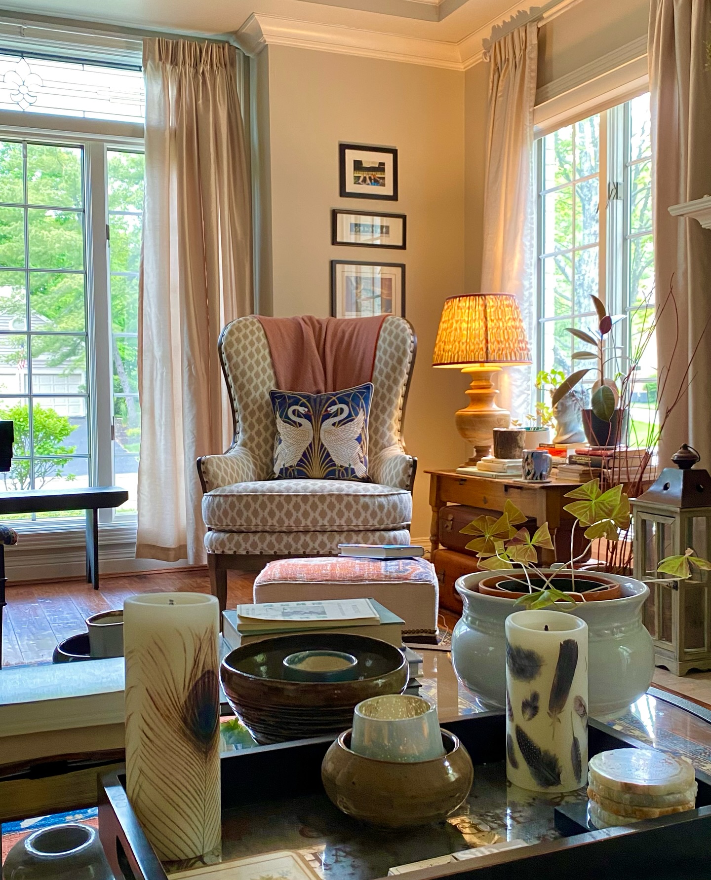 4. Build a Reading Corner Around a Wing Chair