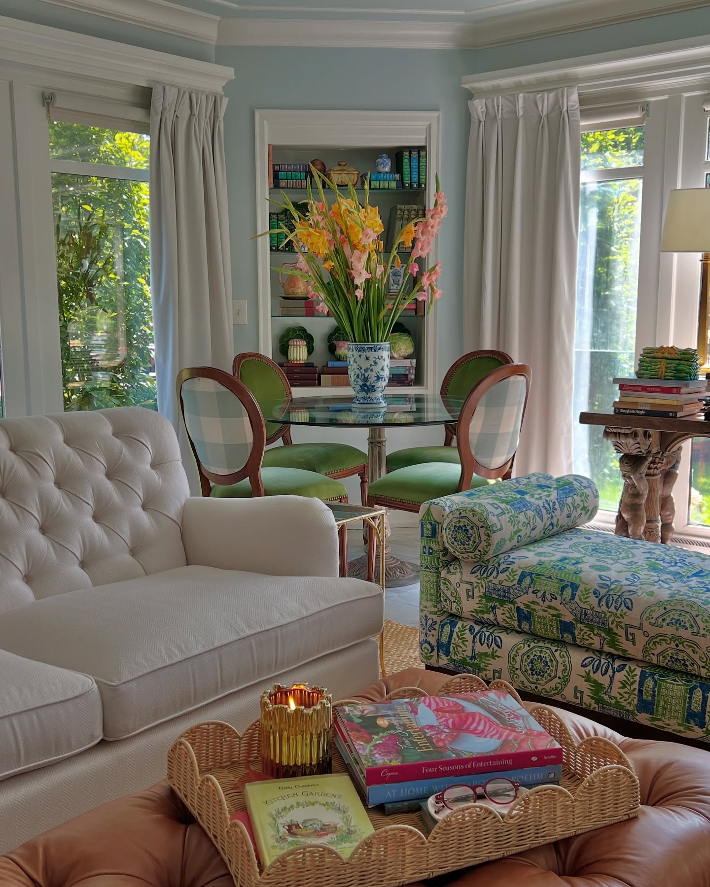 11. Make Floral Upholstery the Color Guide