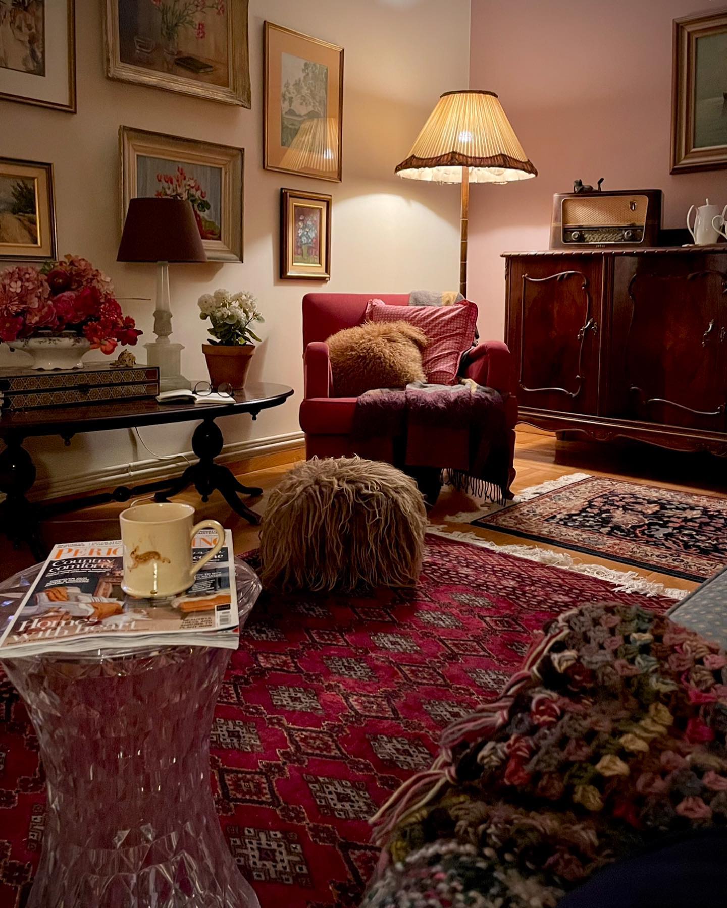 12. Unify Vintage Finds With Deep Red Textiles