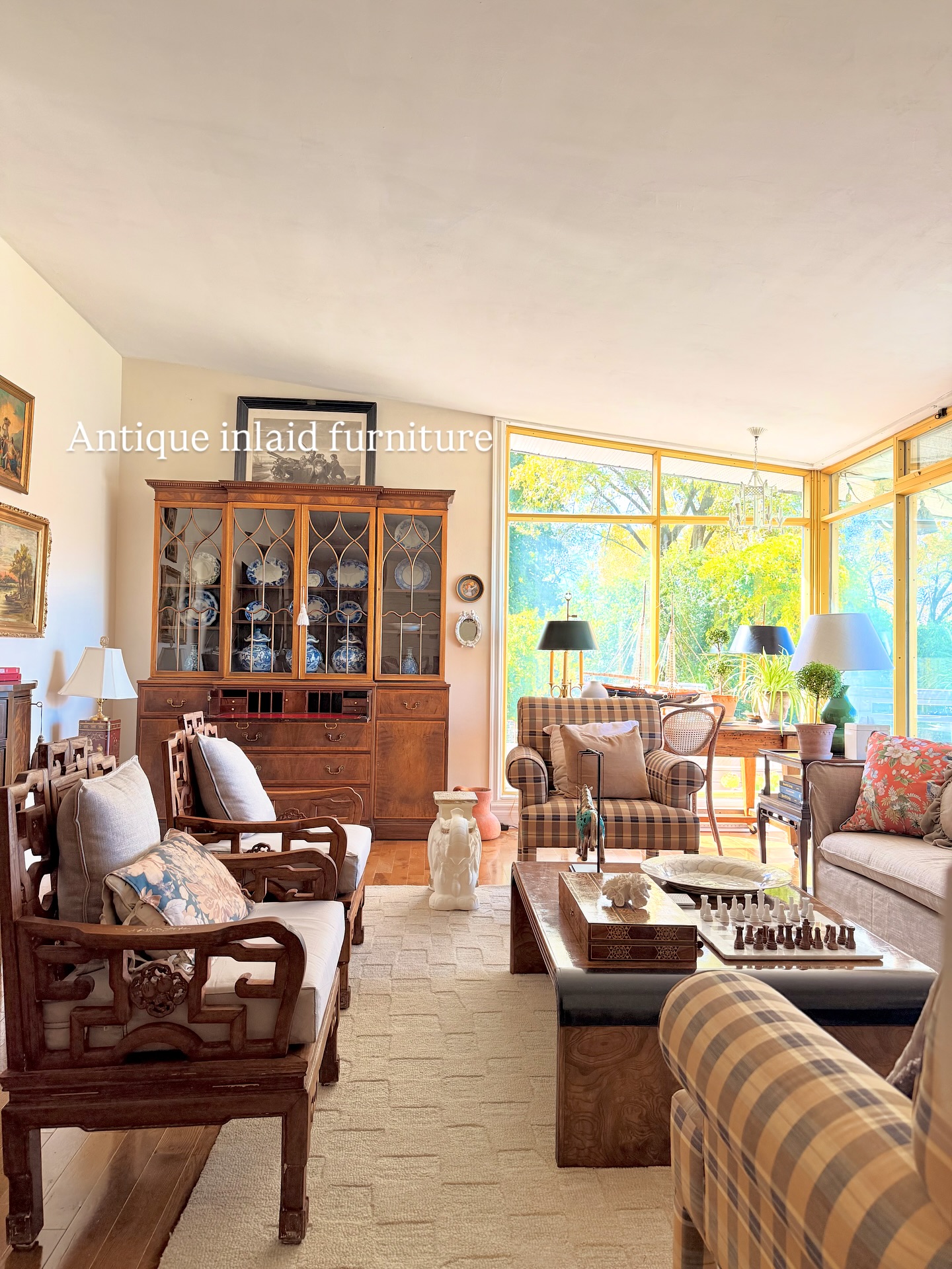 14. Anchor Mixed Furniture With a Quiet Rug