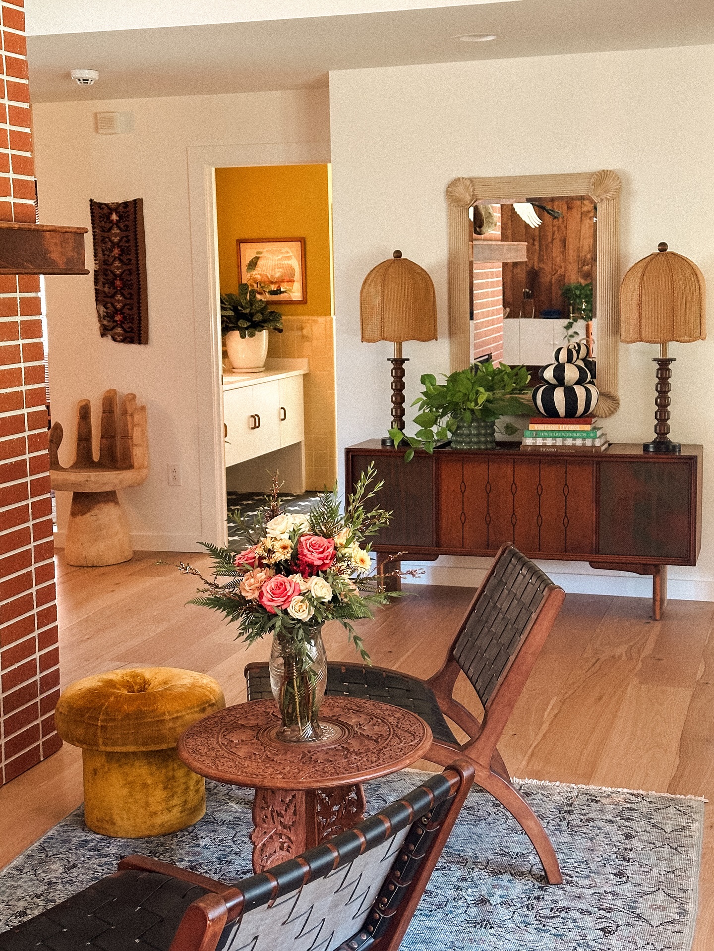 15. Give a Sideboard a Pair of Tall Lamps