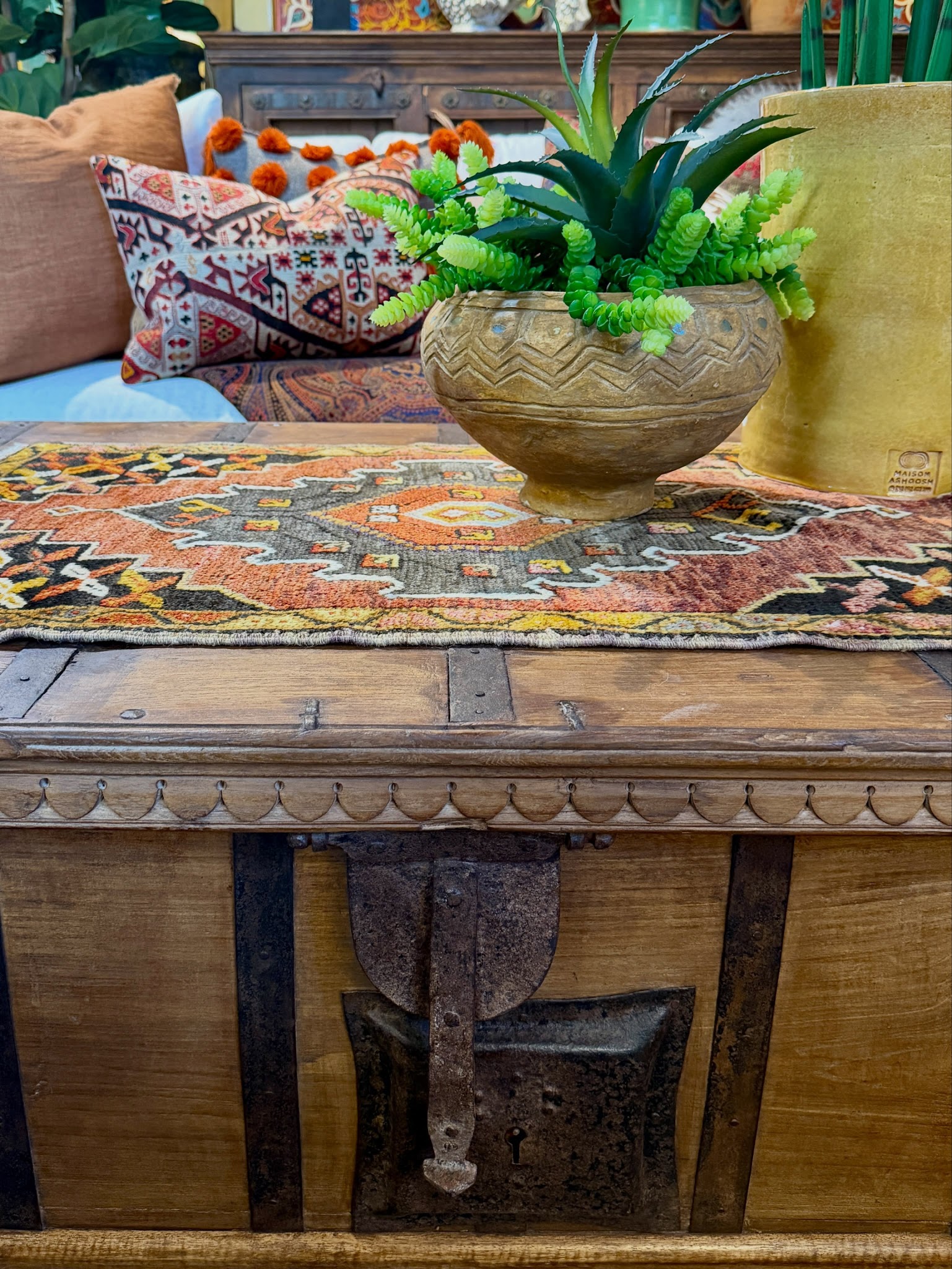 6. Use a Storage Chest as the Coffee Table