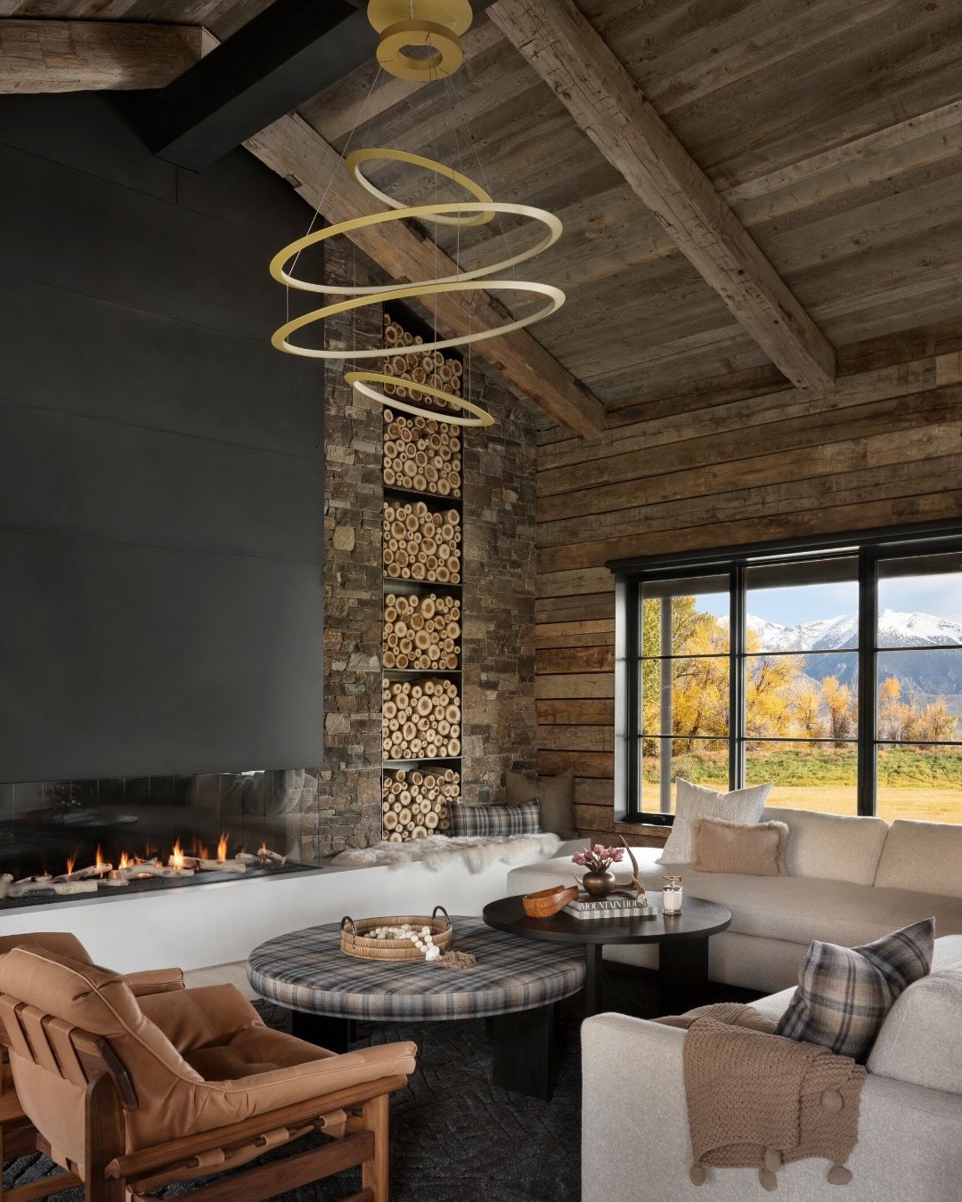 16. Turn Stacked Wood Into an Architectural Accent